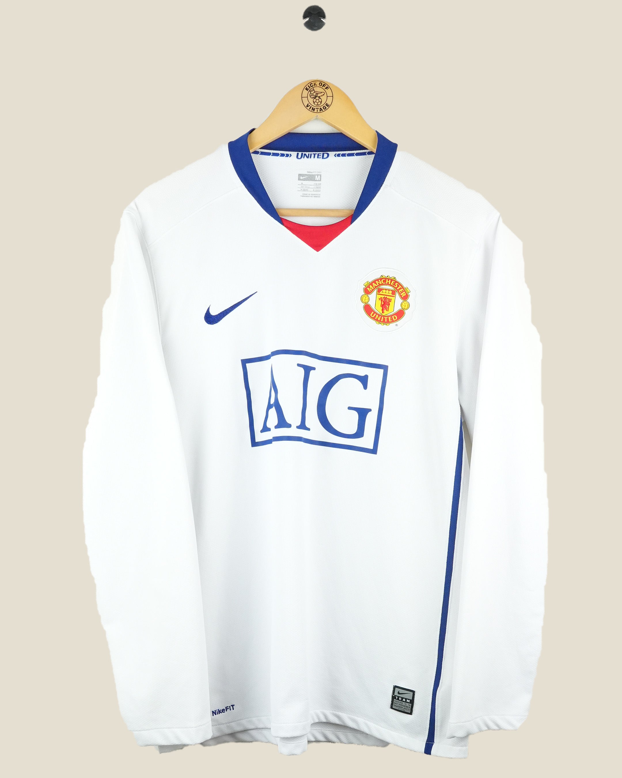 MANCHESTER UNITED 2008/09 RONALDO AWAY L/S SHIRT (M) NIKE