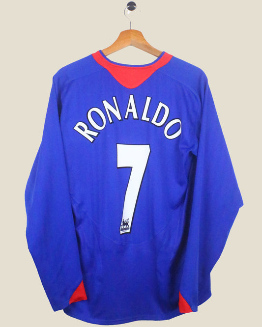 MANCHESTER UNITED 2003/05 RONALDO #7 AWAY L/S (M) NIKE