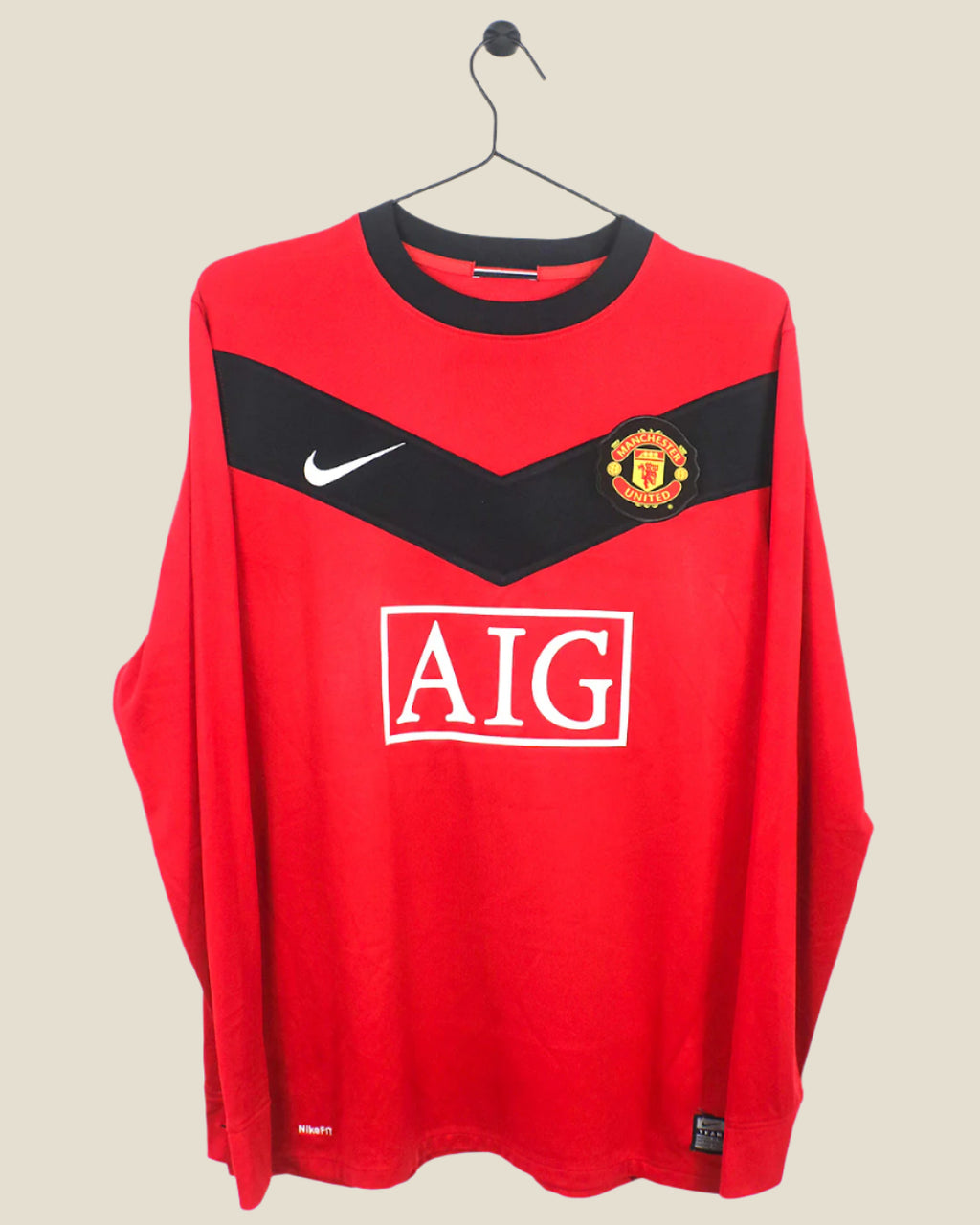MANCHESTER UNITED 2009/10 ROONEY #10 LONGSLEEVE HOME SHIRT (M) NIKE