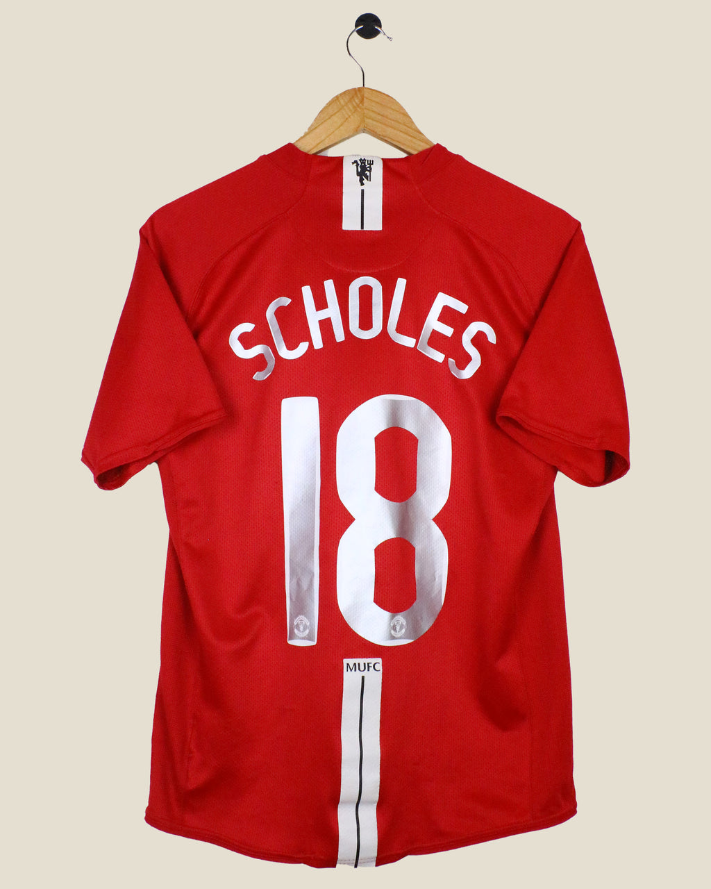 MANCHESTER UNITED 2007/08 SCHOLES #18 HOME (M) NIKE