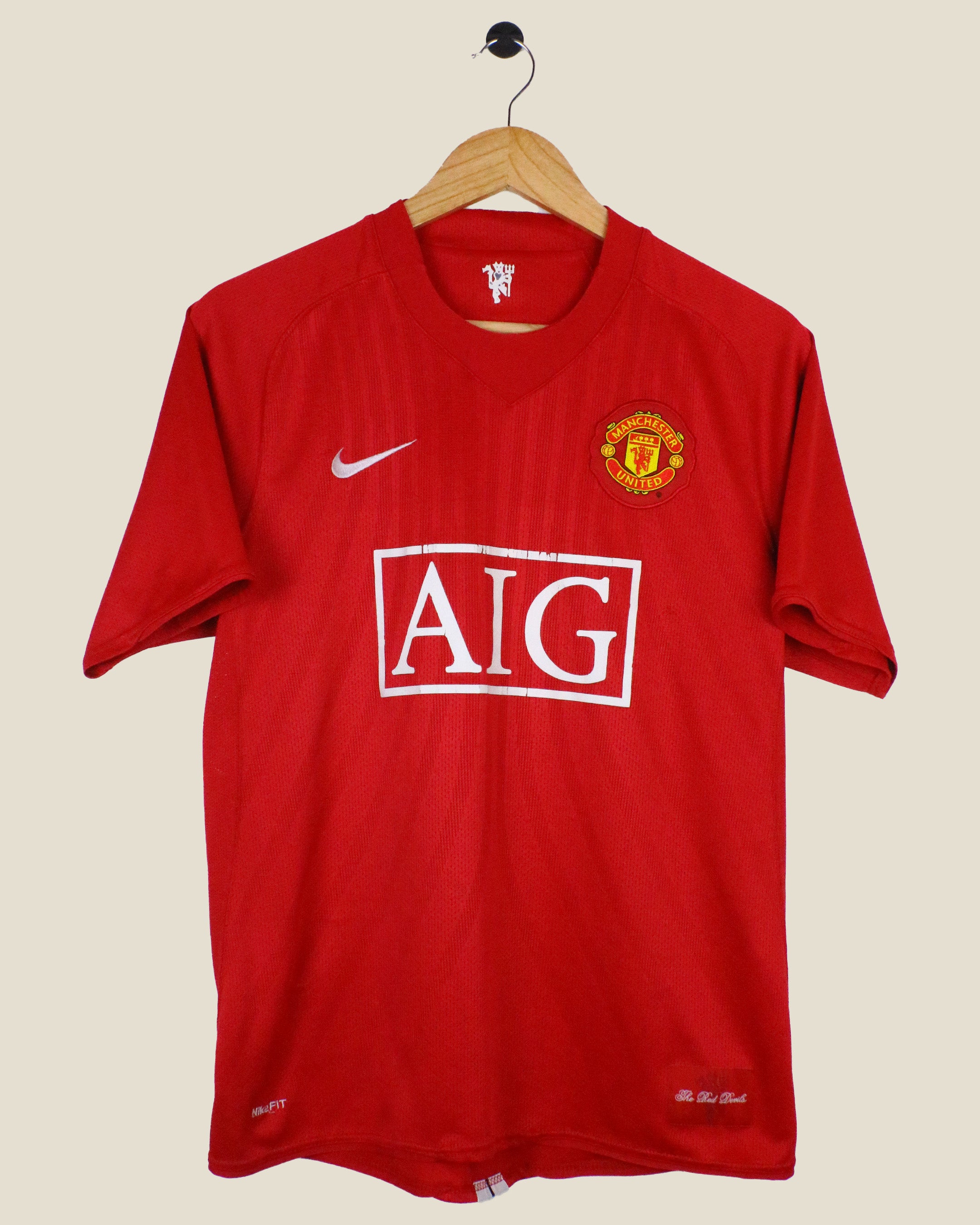 MANCHESTER UNITED 2007/08 SCHOLES #18 HOME (M) NIKE
