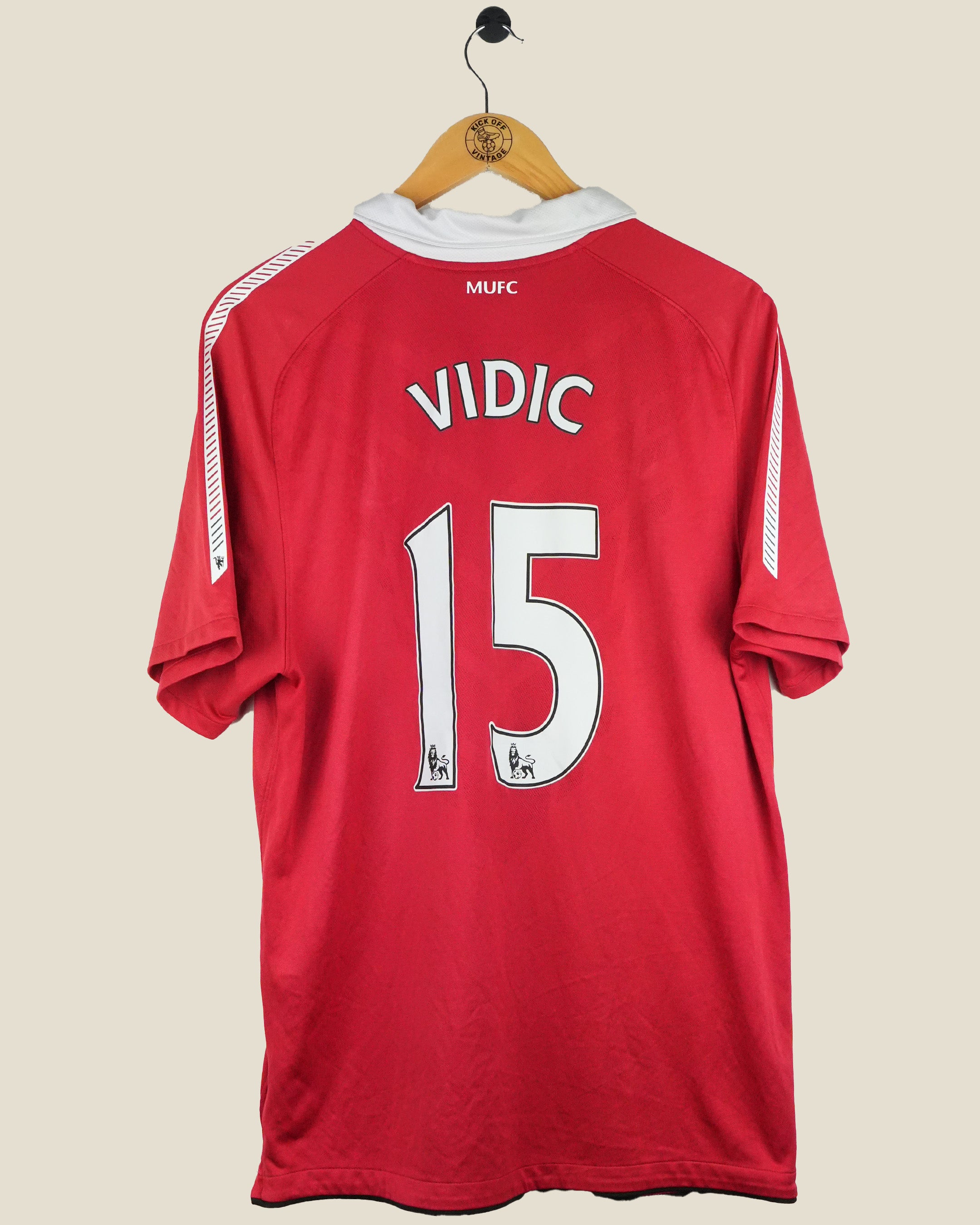 MANCHESTER UNITED 2010/11 VIDIC HOME SHIRT (L) NIKE
