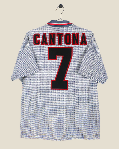 MANCHESTER UNITED 1995/1996 CANTONA #7 AWAY SHIRT (M) UMBRO