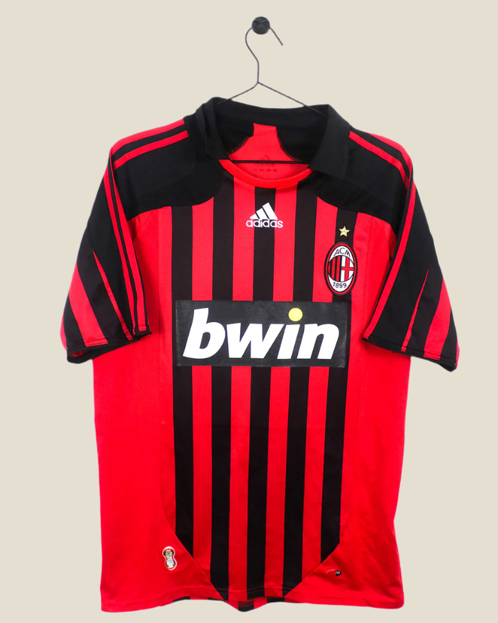 AC MILAN 2007/08 MALDINI #3 HOME SHIRT (L) ADIDAS