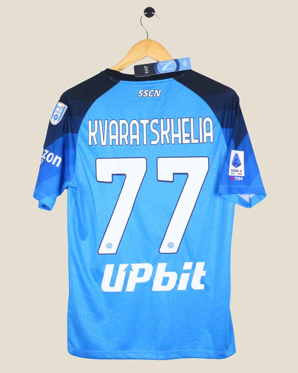 NAPOLI 2022/23 KVARATSKHELIA CHAMPIONS PLAYER VERSION BNWT (M) ARMANI