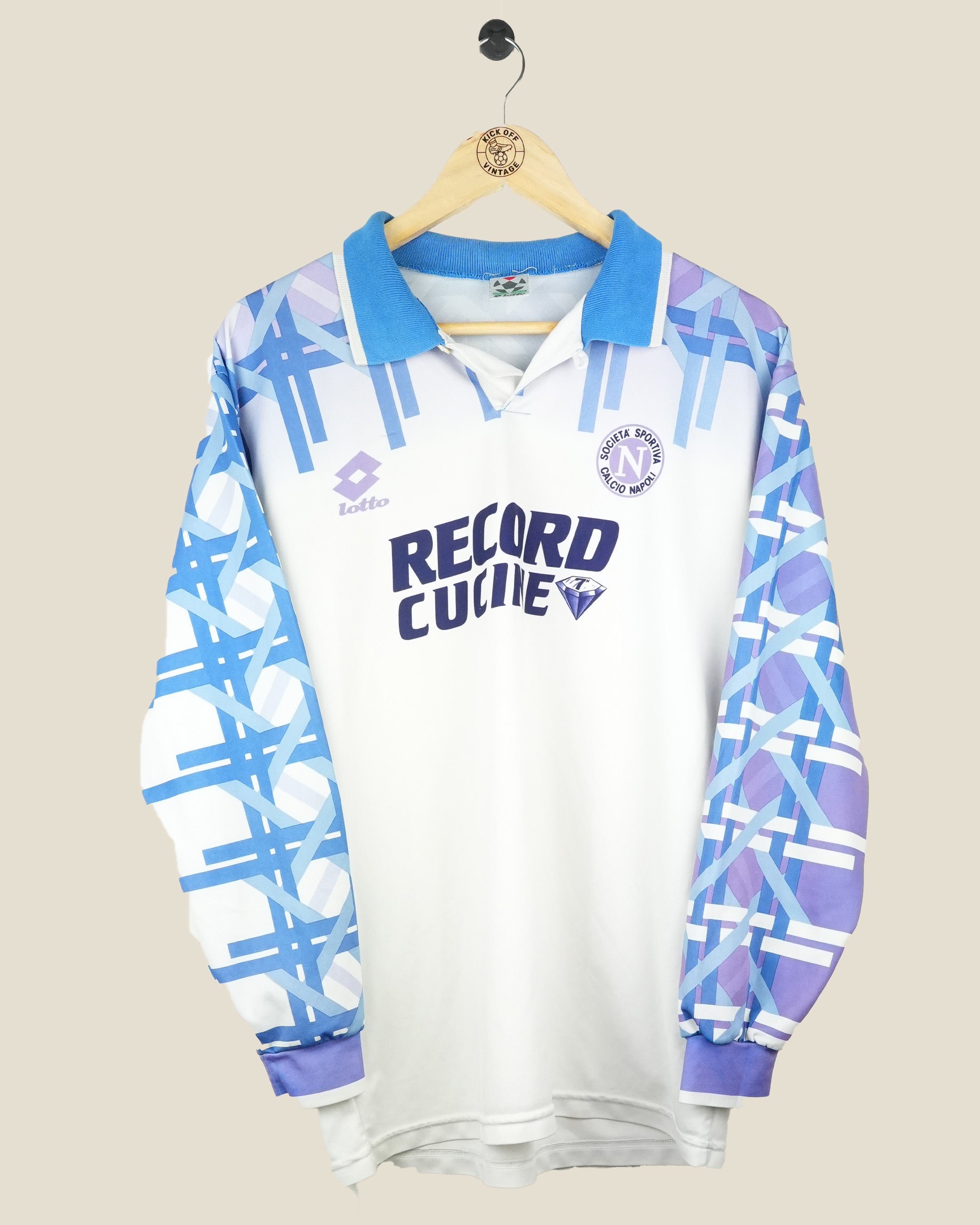 NAPOLI 1994/95 AWAY L/S SHIRT (L) LOTTO