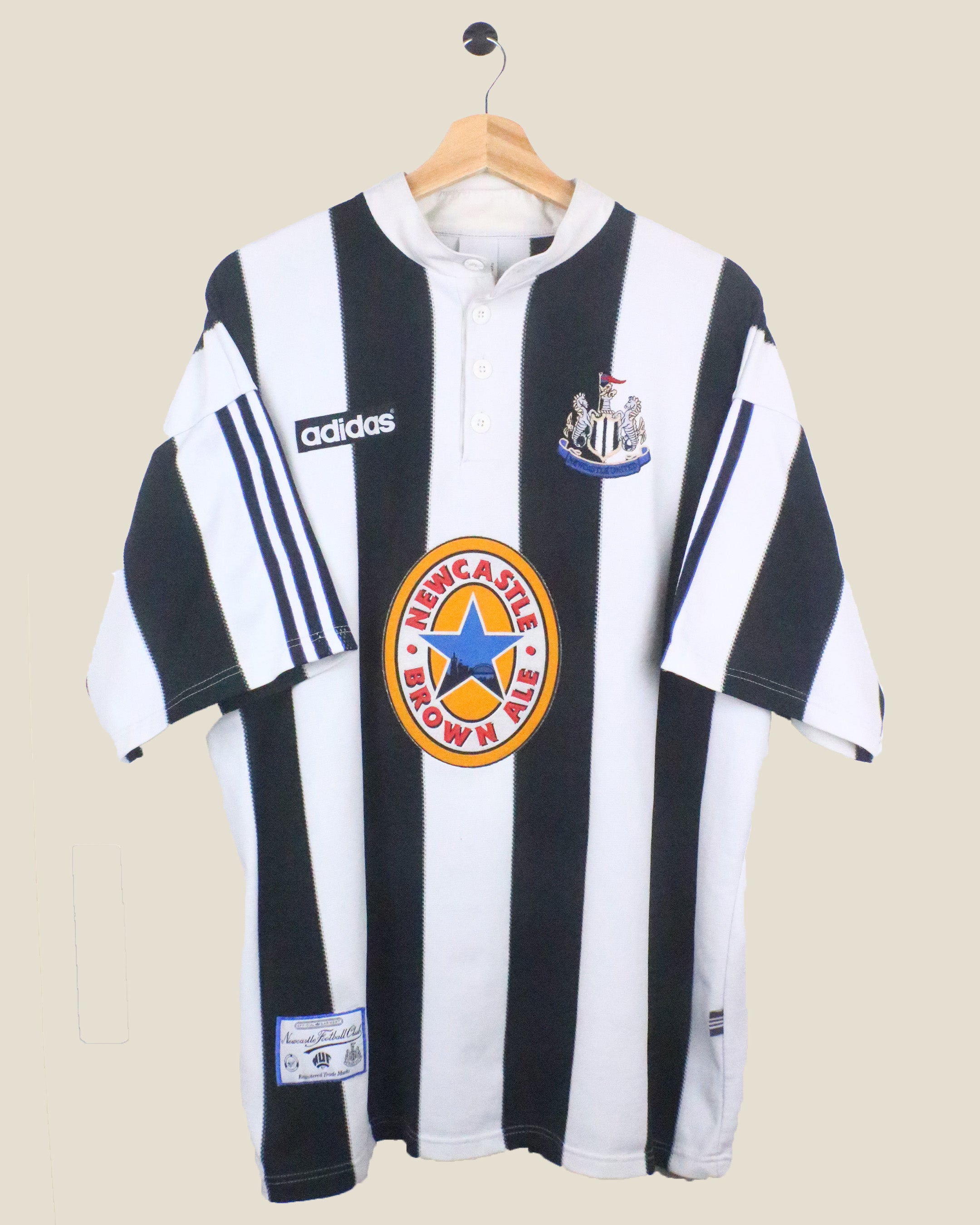 NEWCASTLE UNITED 1995/96 GINOLA #11 HOME (XL) ADIDAS