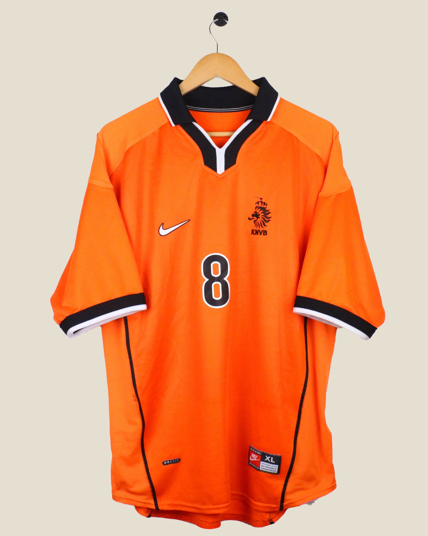 NETHERLANDS 1998 BERGKAMP #8 HOME (XL) NIKE