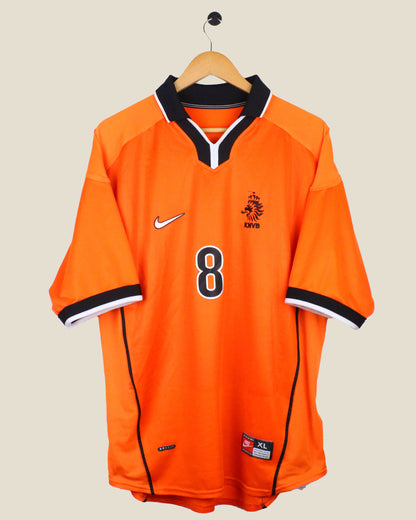 NETHERLANDS 1998 BERGKAMP #8 HOME (XL) NIKE