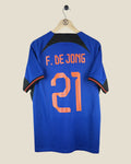 NETHERLANDS 2022 FRENKIE DE JONG AWAY SHIRT (L) NIKE