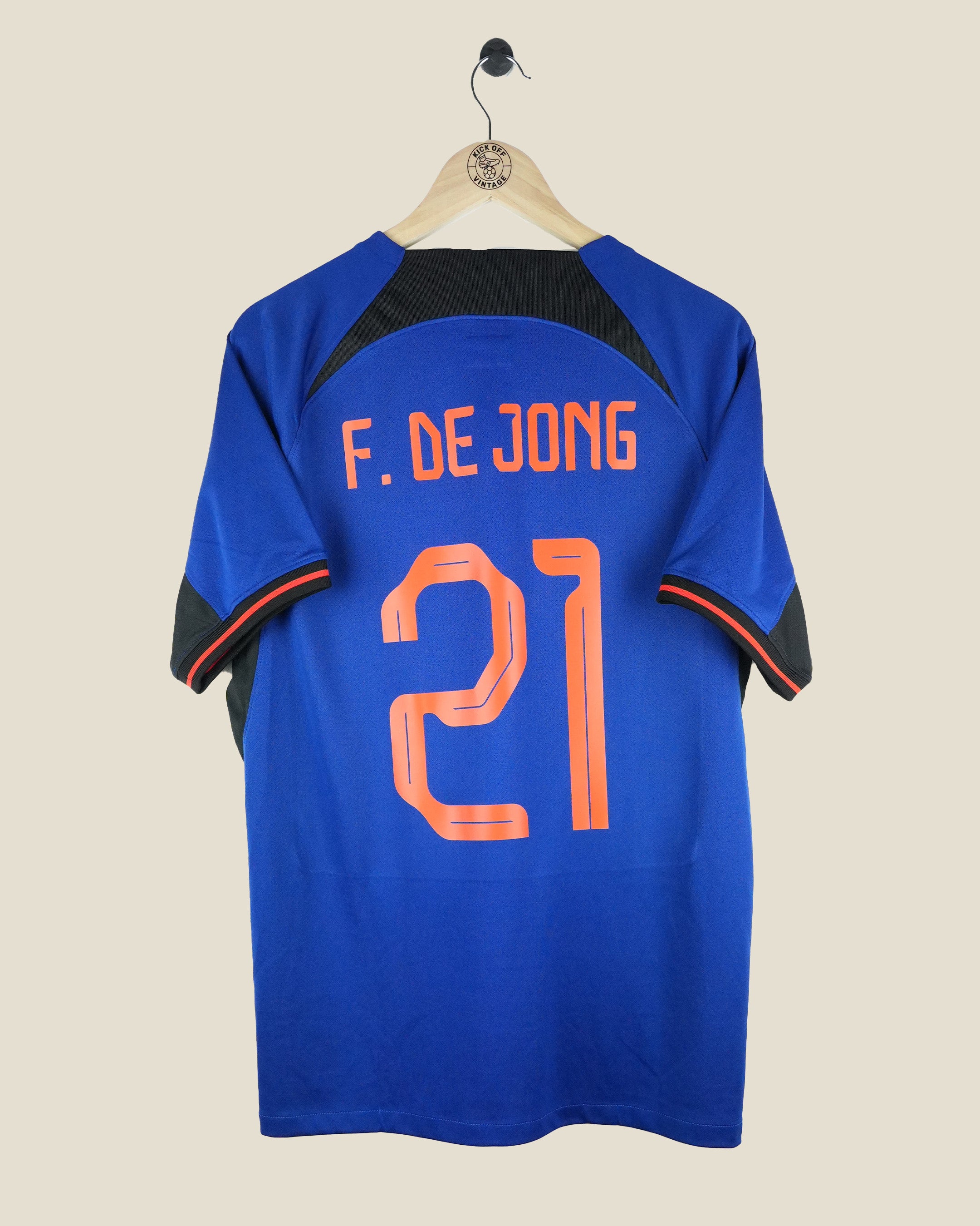 NETHERLANDS 2022 FRENKIE DE JONG AWAY SHIRT (L) NIKE