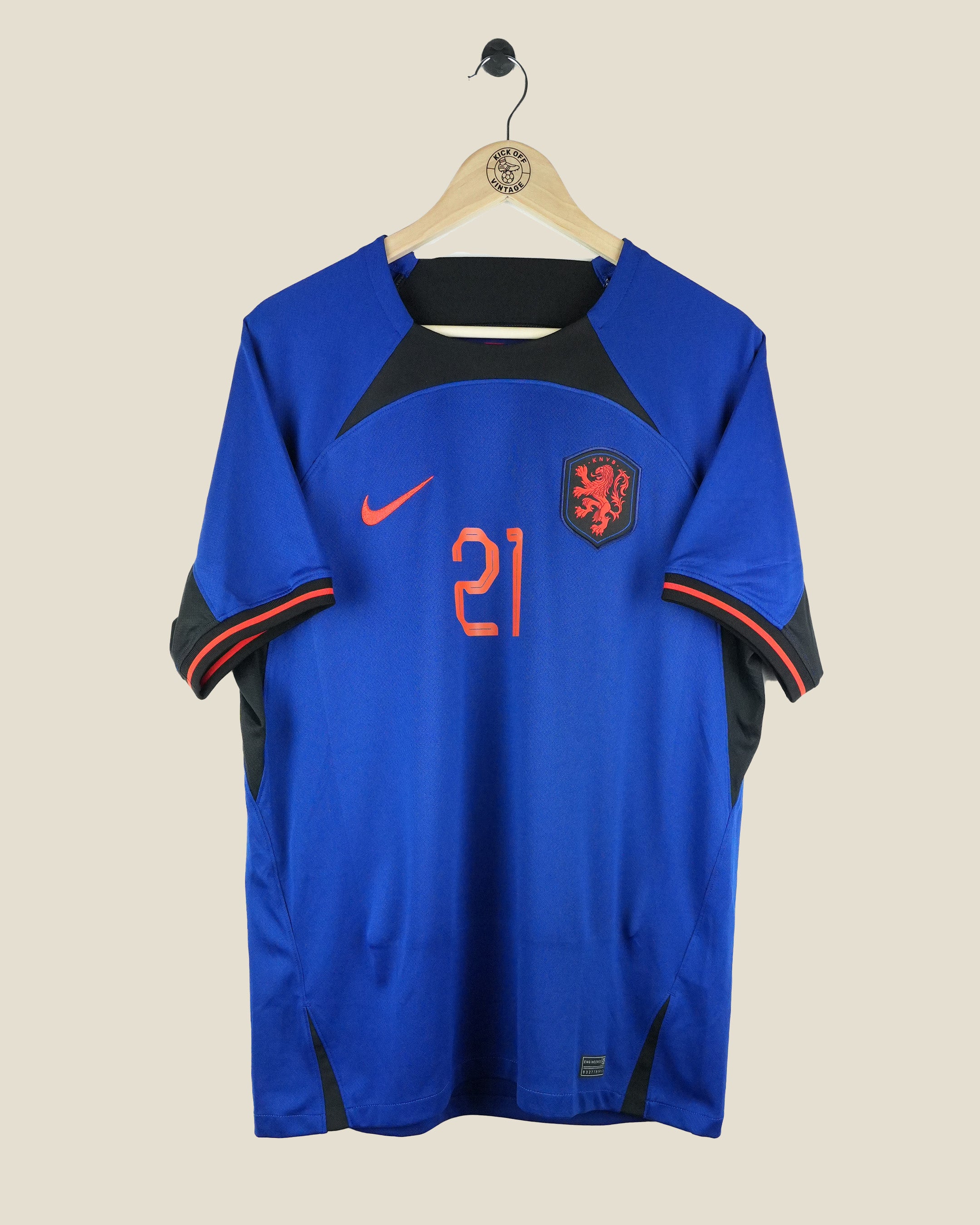 NETHERLANDS 2022 FRENKIE DE JONG AWAY SHIRT (L) NIKE