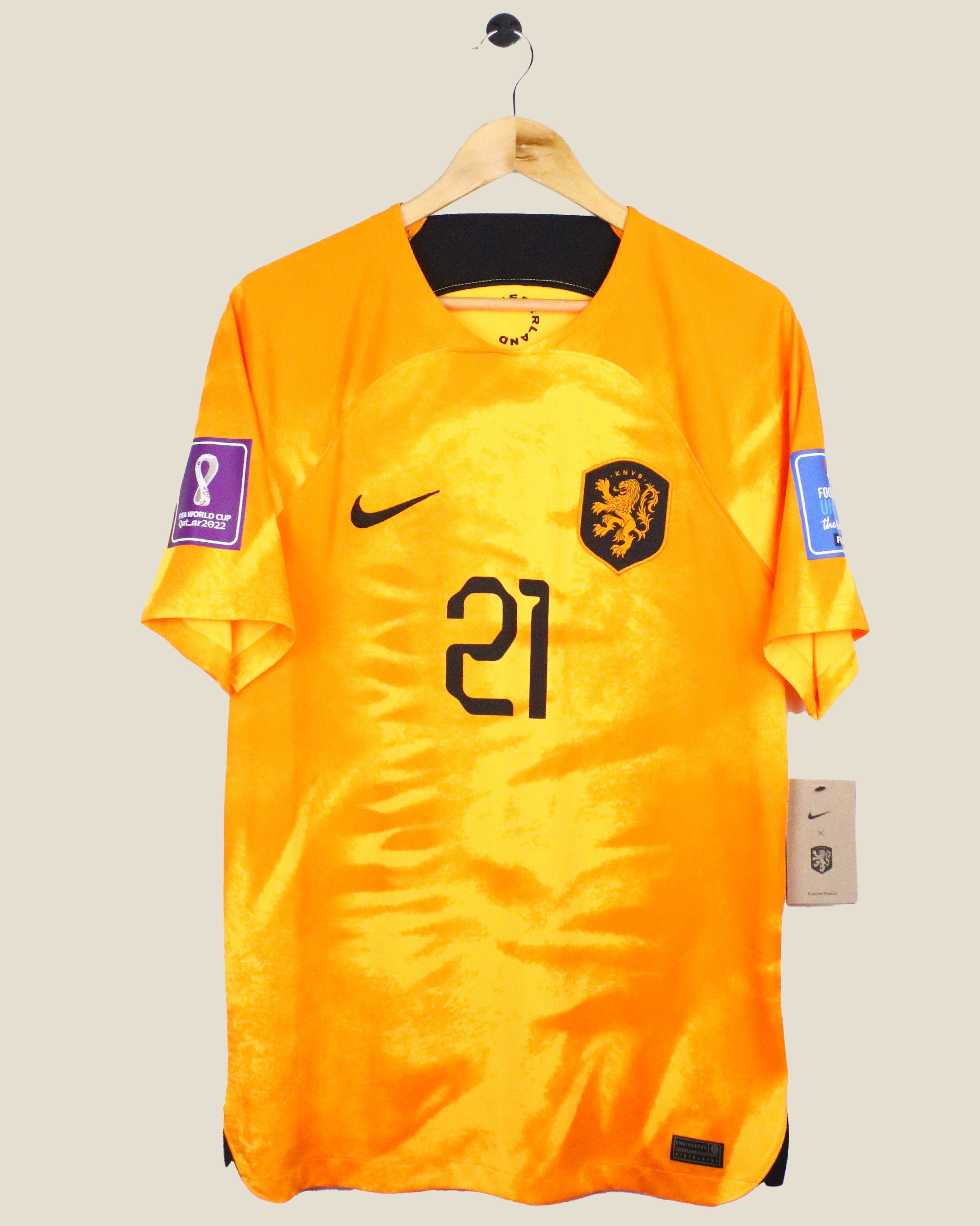 NETHERLANDS 2022 DE JONG WORLD CUP HOME BNWT (M) NIKE