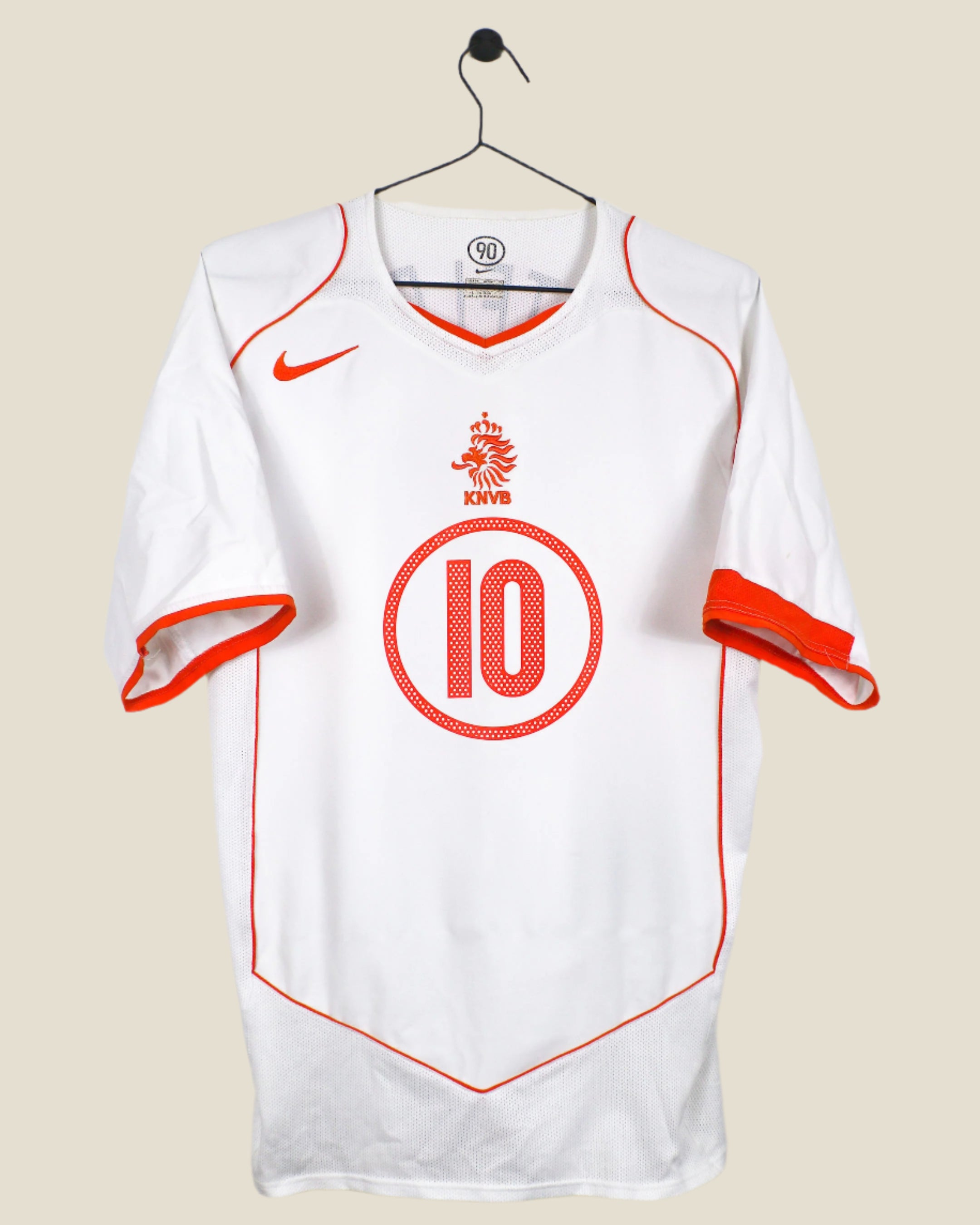 NETHERLANDS 2004 VAN NISTELROOY #10 AWAY SHIRT (M) NIKE