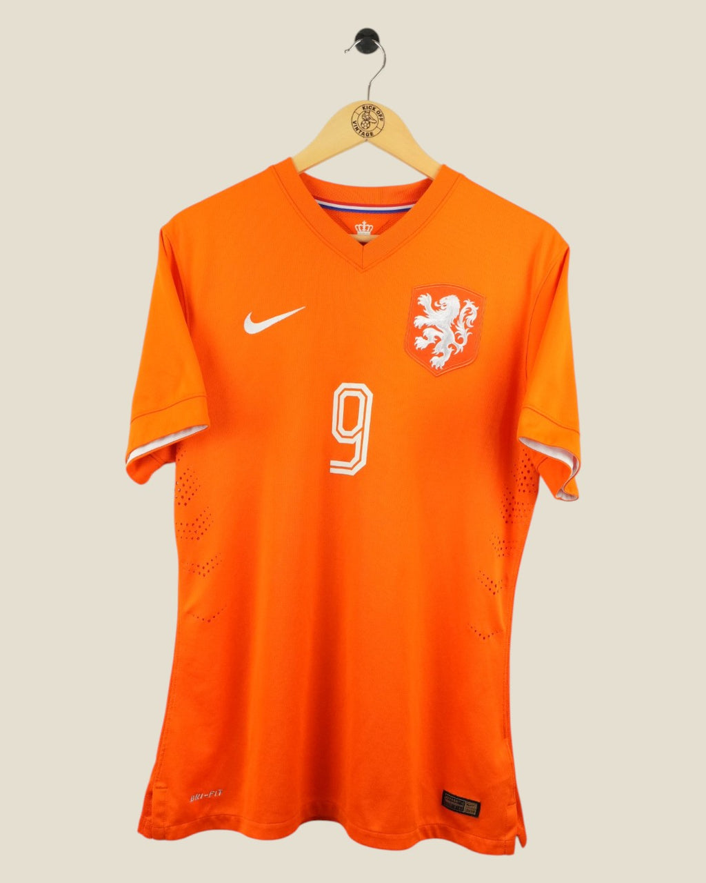 NETHERLANDS 2014 VAN PERSIE HOME PLAYER VERSION SHIRT (L) NIKE