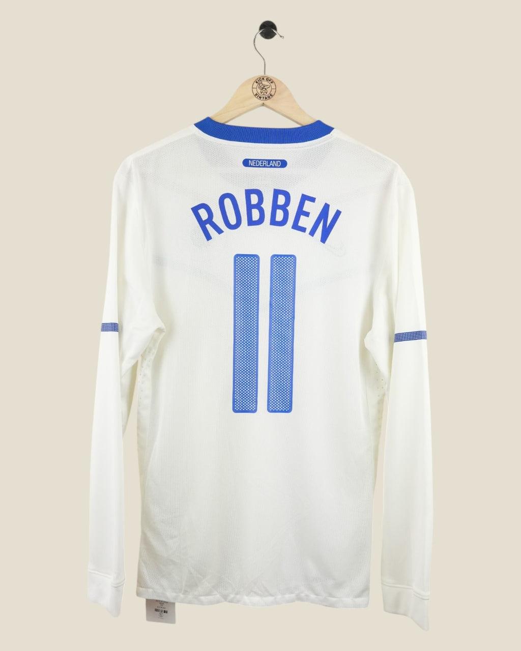 NETHERLANDS 2010 ROBBEN AWAY L/S SHIRT PLAYER ISSUE (M) NIKE