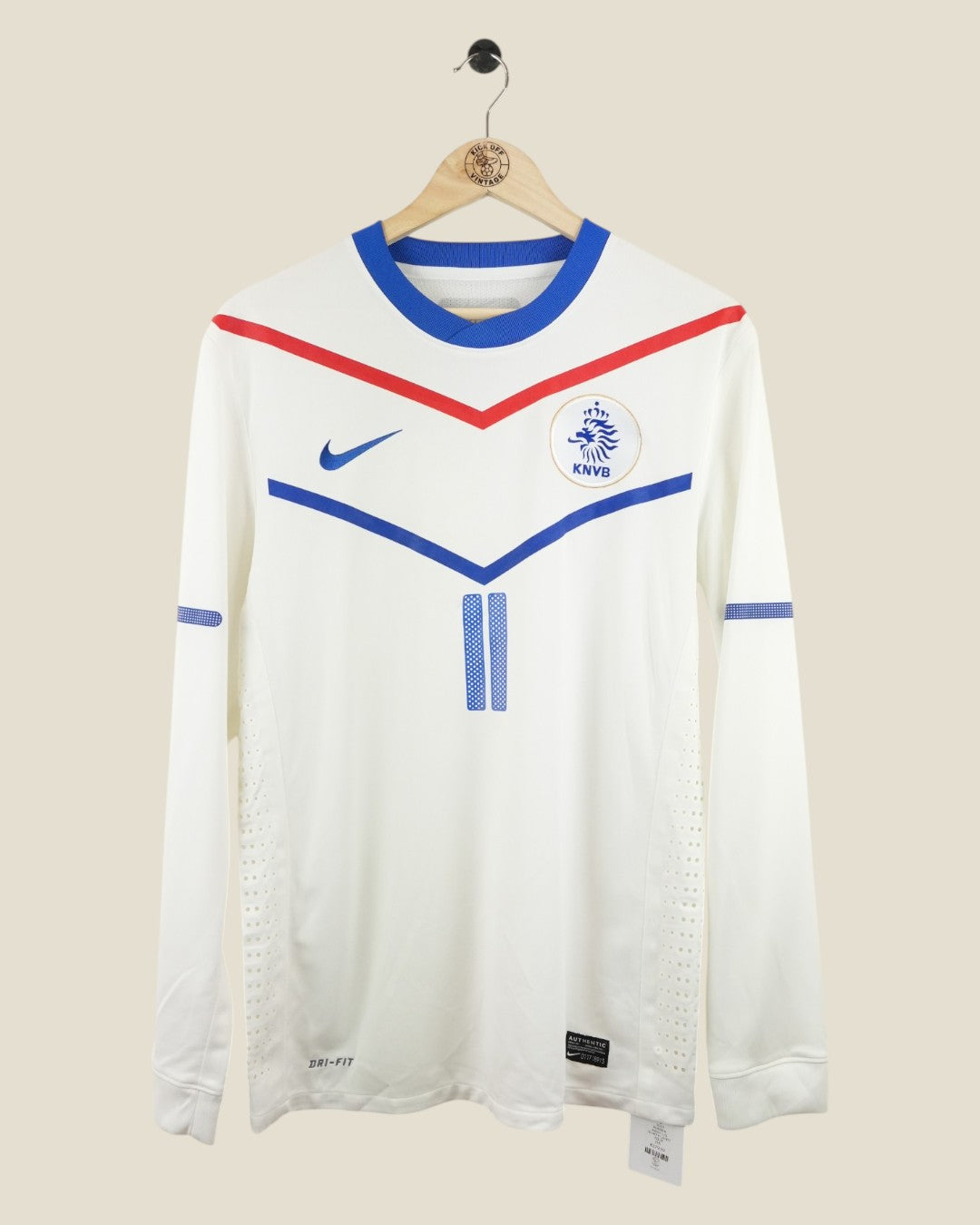 NETHERLANDS 2010 ROBBEN AWAY L/S SHIRT PLAYER ISSUE (M) NIKE