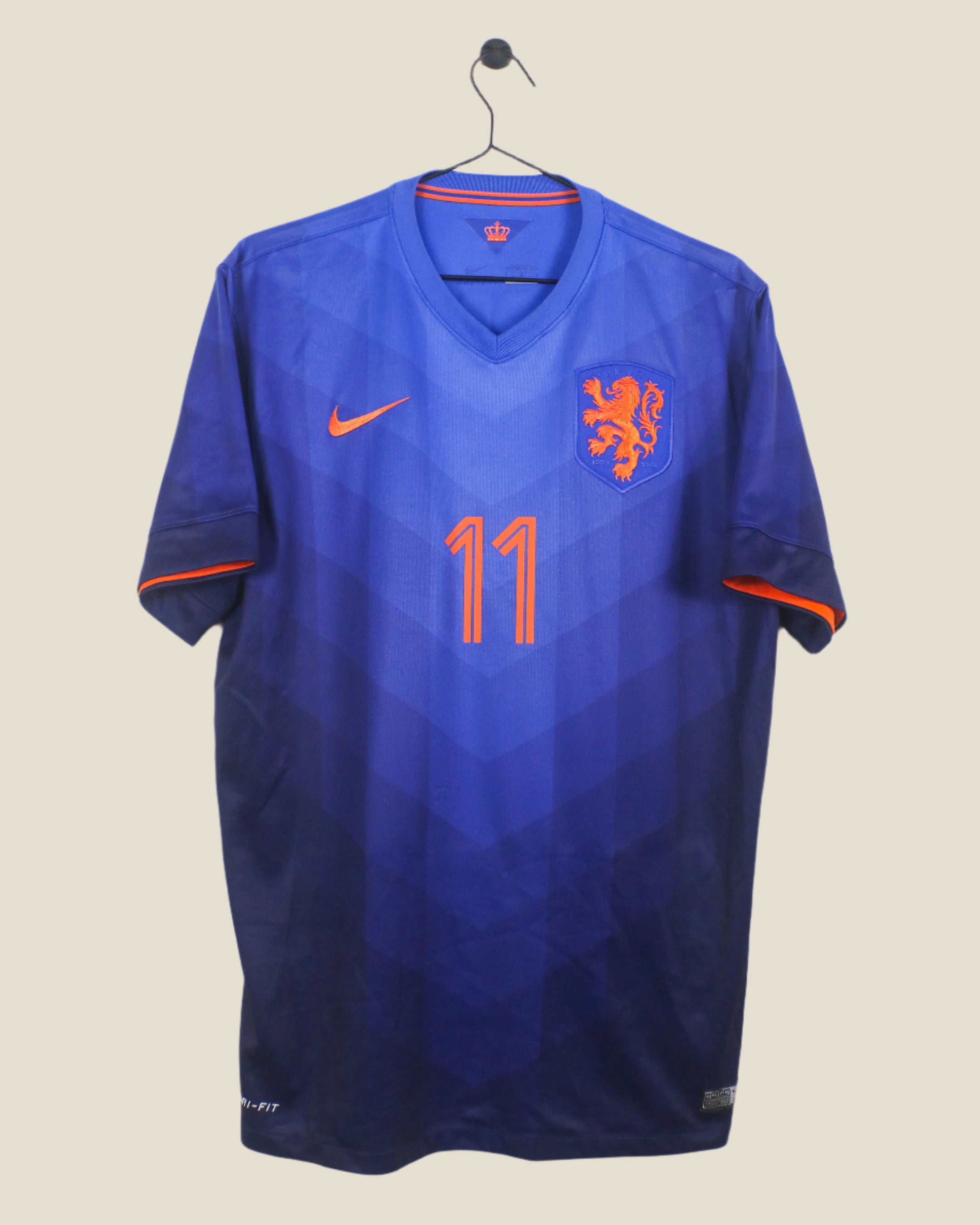 NETHERLANDS 2014 ROBBEN #11 AWAY SHIRT + SHORTS (L) NIKE