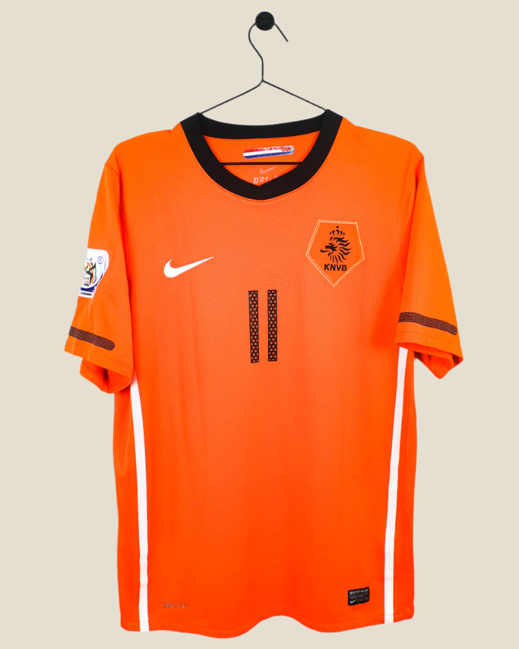 NETHERLANDS 2010 ROBBEN #11 WORLD CUP HOME (M) NIKE