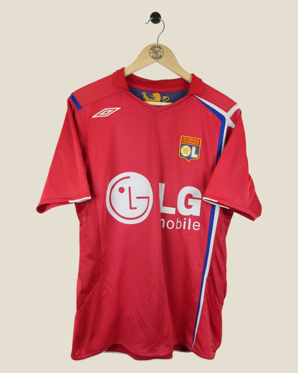 OLYMPIQUE LYON 2005/06 BENZEMA AWAY SHIRT (L) UMBRO
