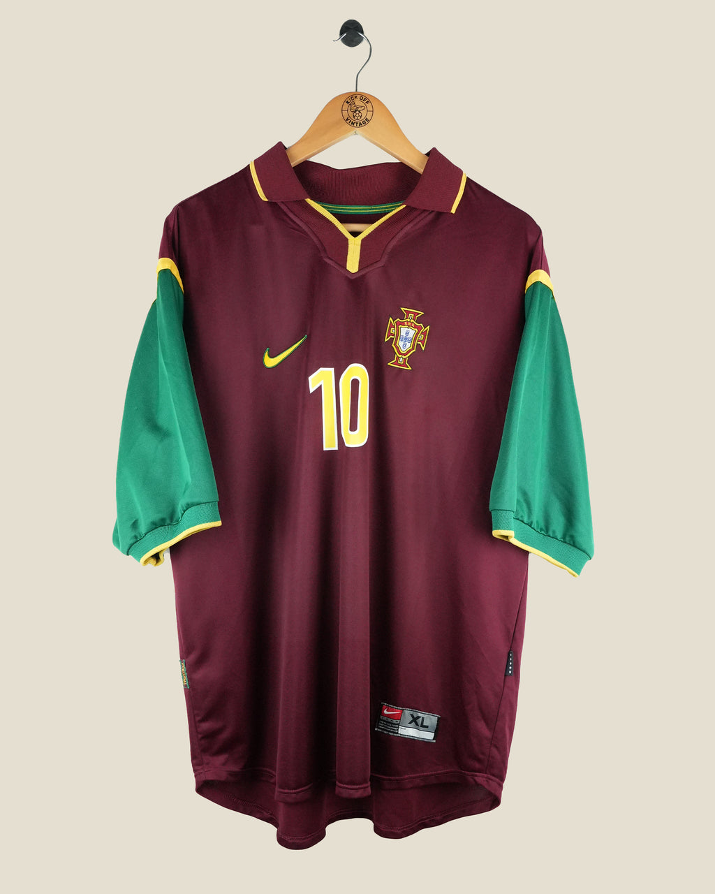 PORTUGAL 1998 RUI COSTA HOME SHIRT (XL) NIKE