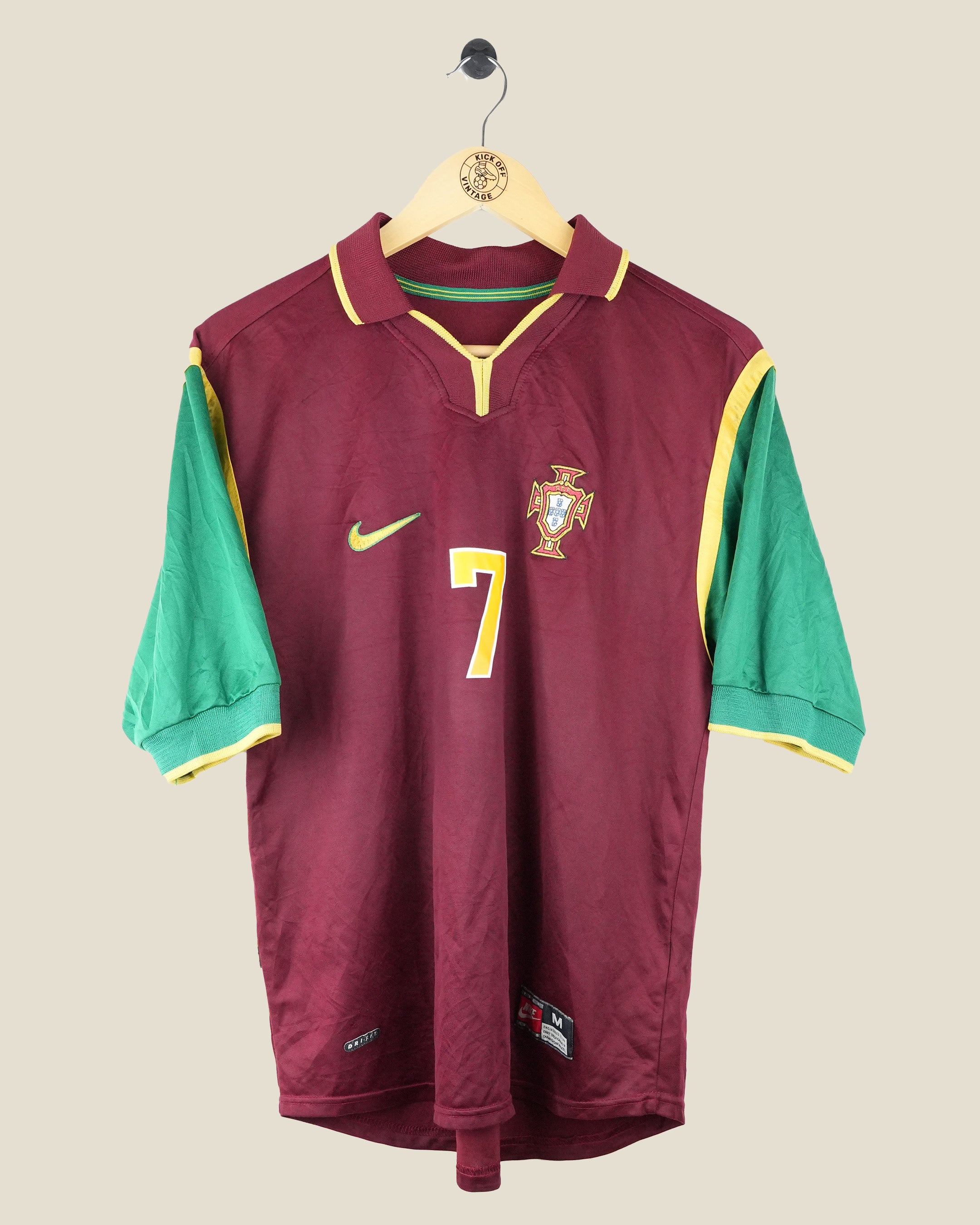 PORTUGAL 1998 FIGO HOME SHIRT (M) NIKE