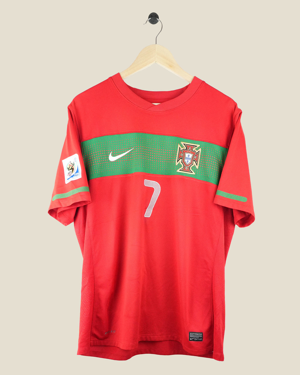 PORTUGAL 2010 RONALDO WC HOME SHIRT (L) NIKE