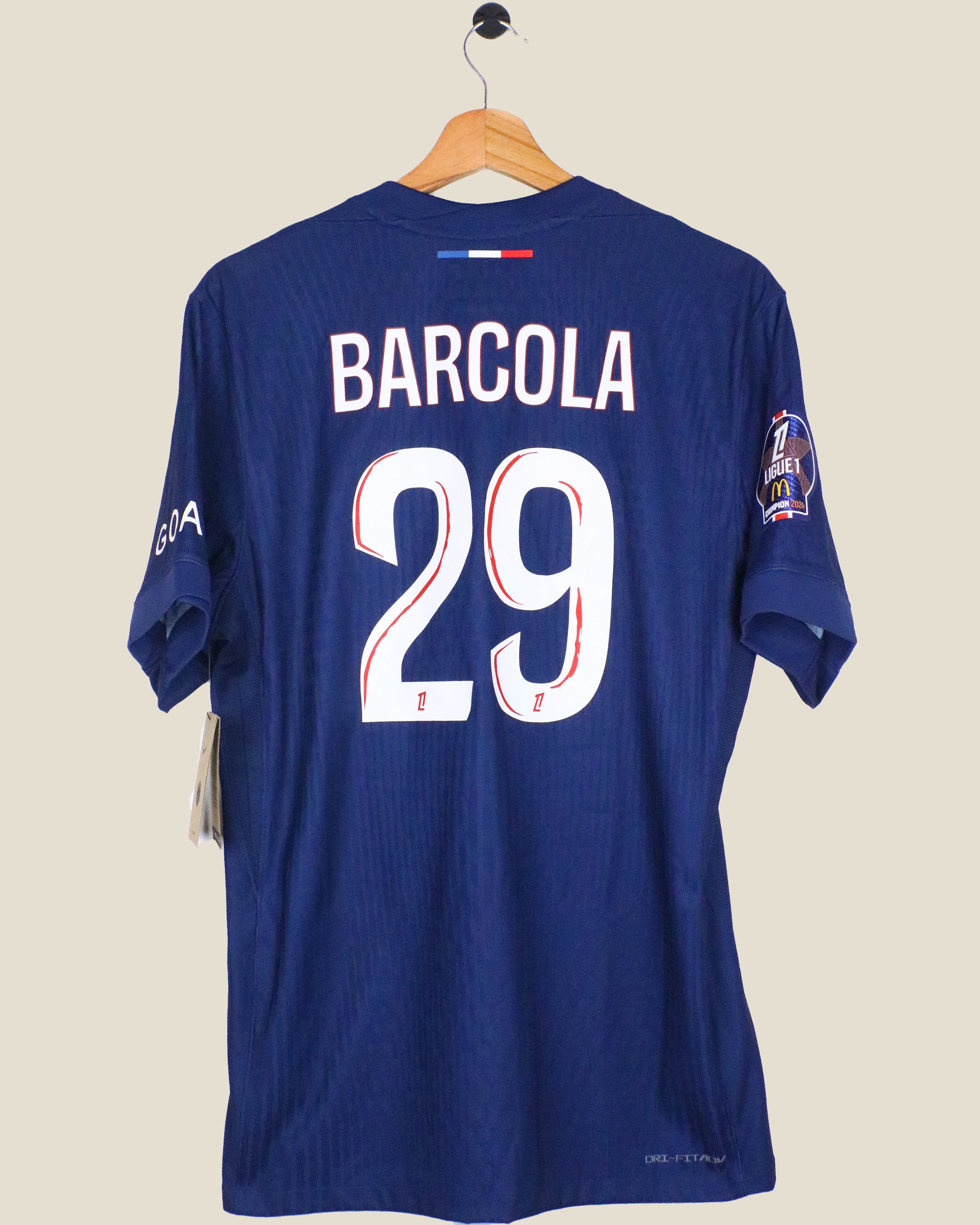 PARIS SAINT-GERMAIN 2024/25 BARCOLA HOME PLAYER VERSION *BNWT* (M) NIKE