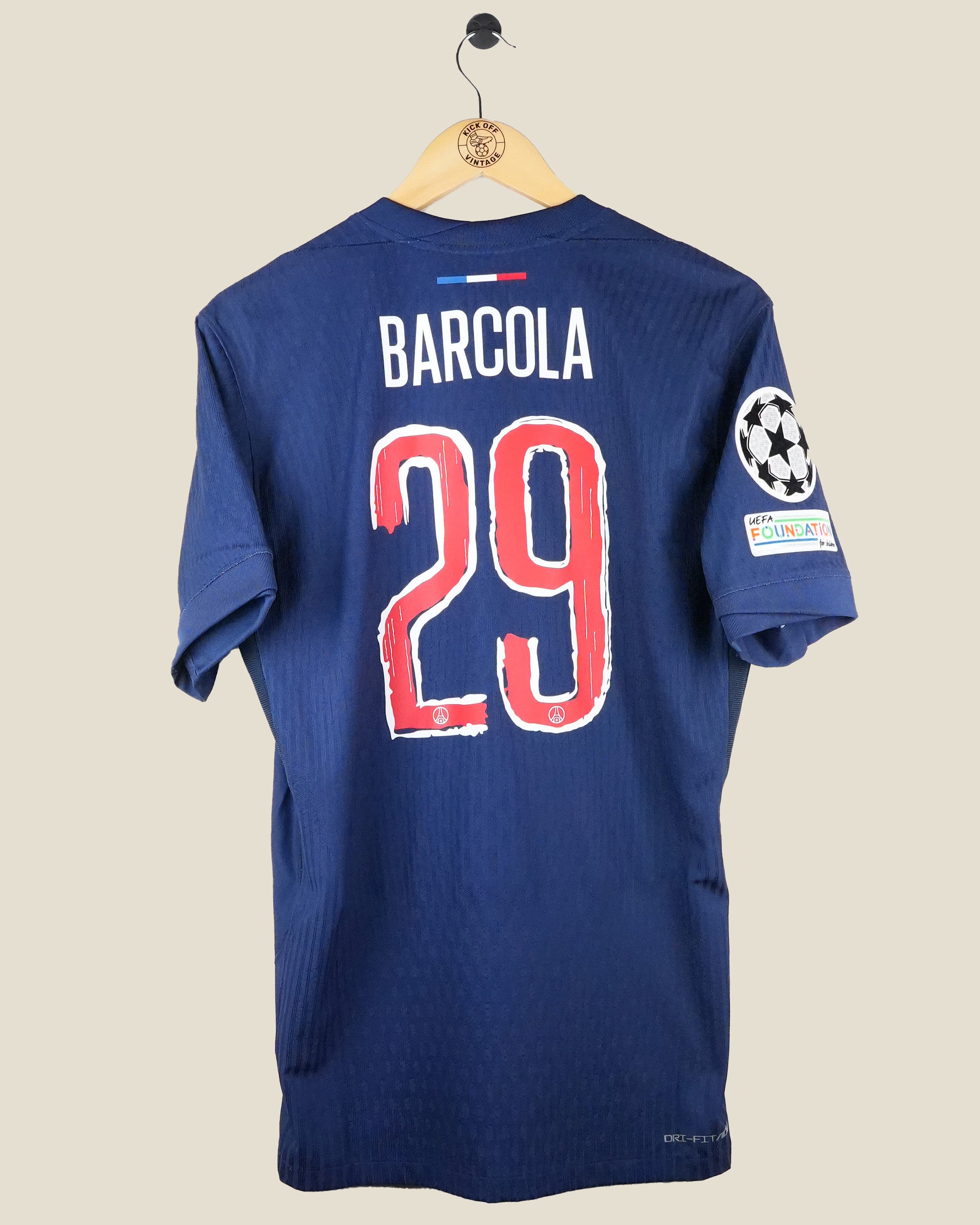 PARIS SAINT-GERMAIN 2024/25 BARCOLA UCL FINAL HOME SHIRT (M) NIKE