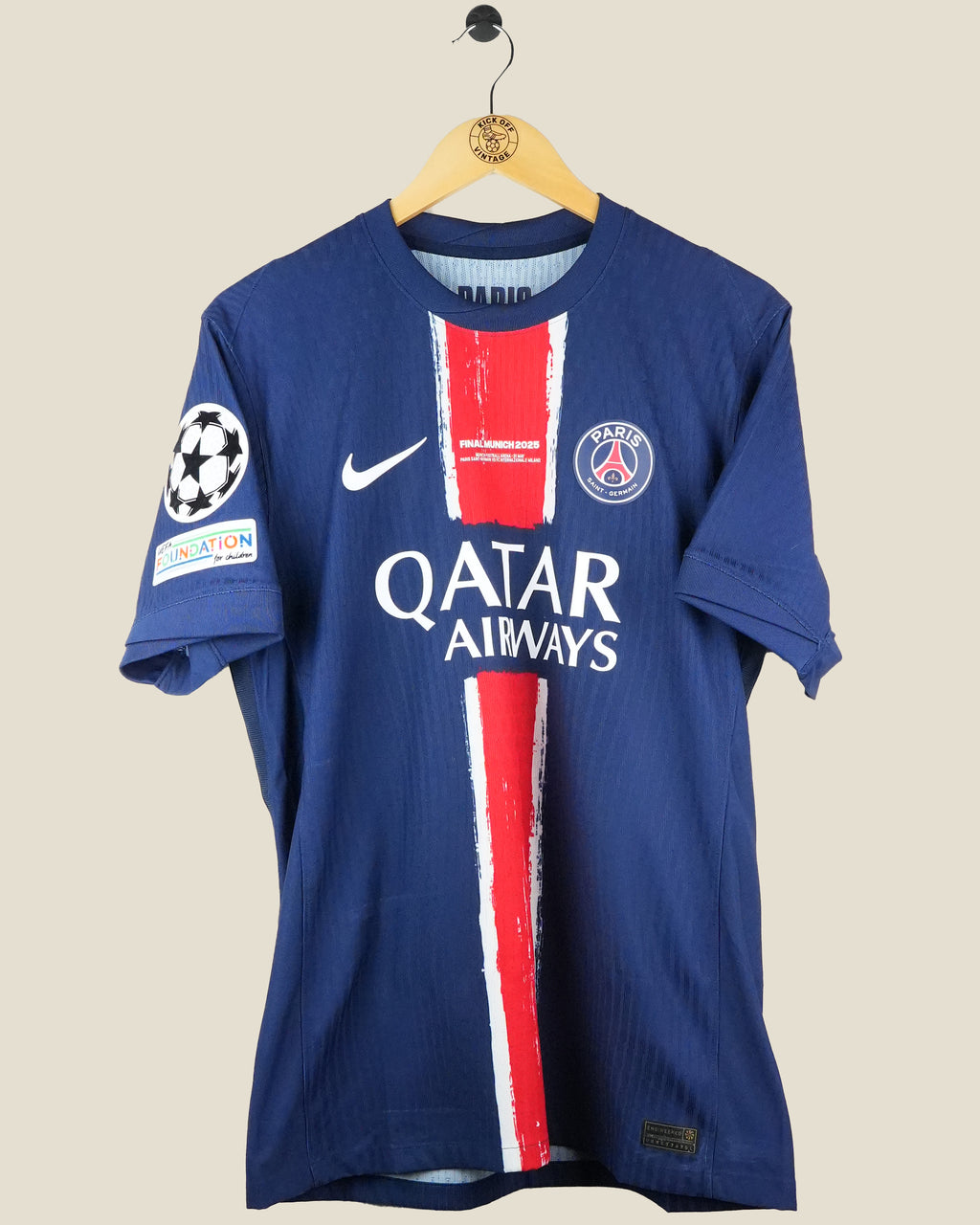 PARIS SAINT-GERMAIN 2024/25 BARCOLA UCL FINAL HOME SHIRT (M) NIKE