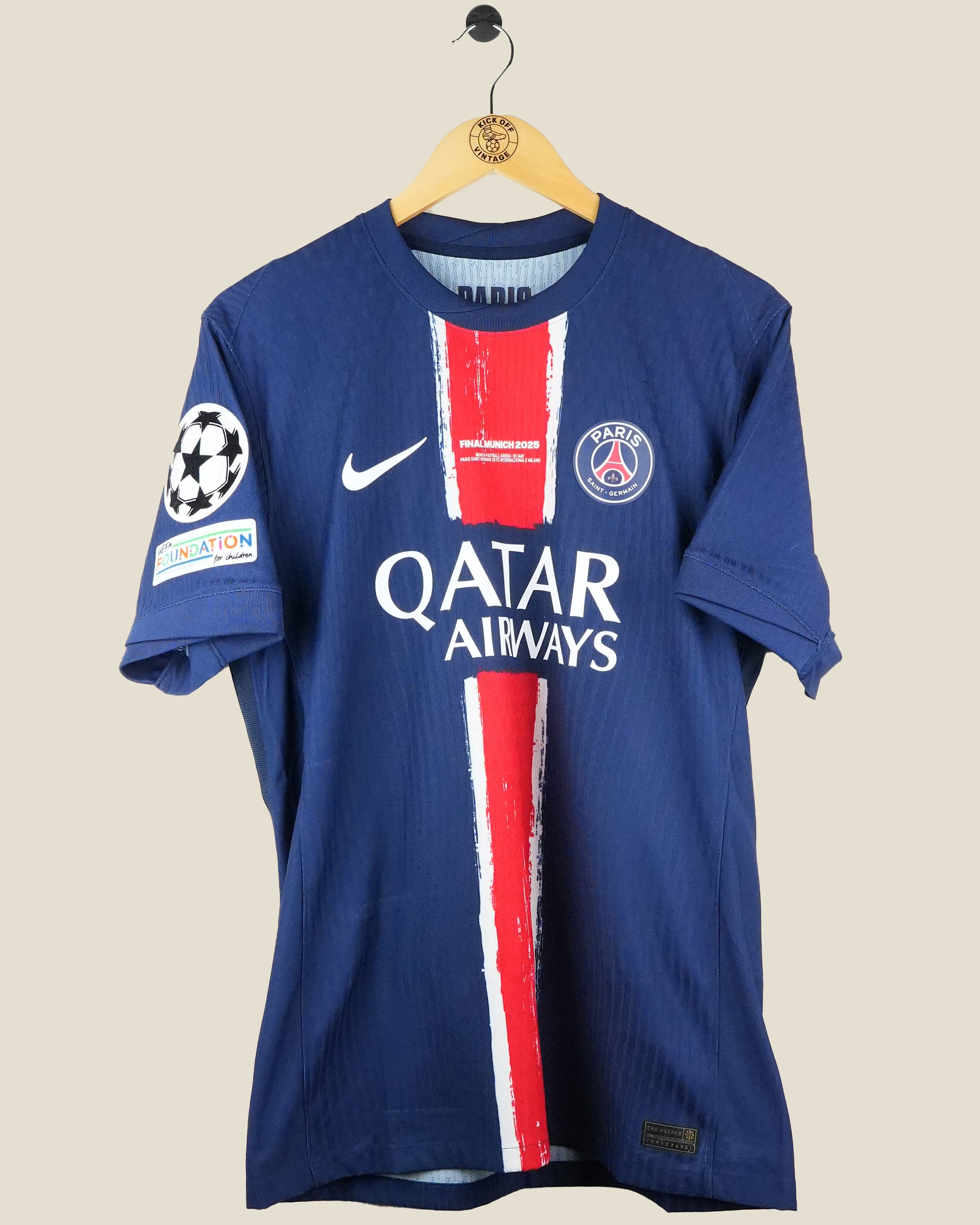 PARIS SAINT-GERMAIN 2024/25 BARCOLA UCL FINAL HOME SHIRT (M) NIKE