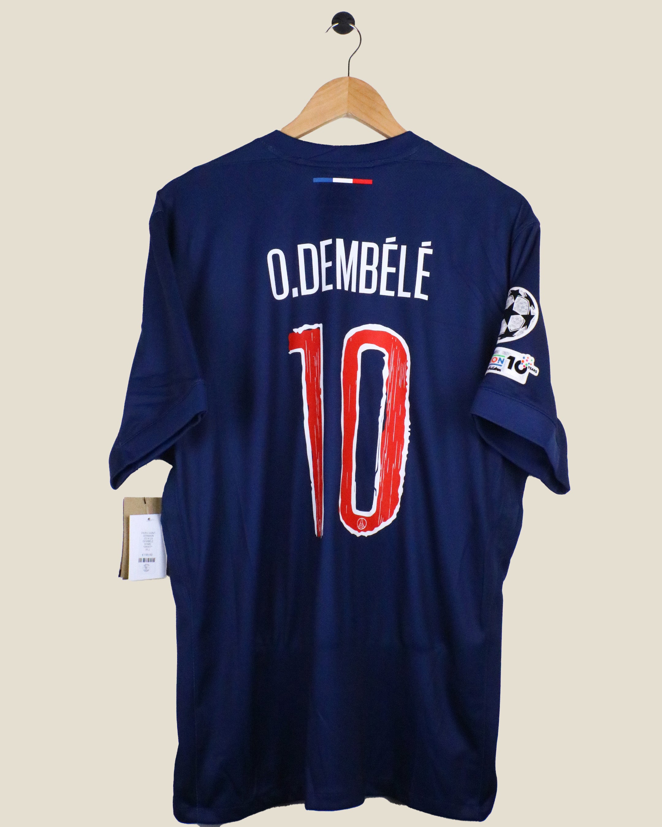 PARIS SAINT-GERMAIN 2024/25 DEMBELE #10 UCL FINAL HOME BNWT (XL) NIKE