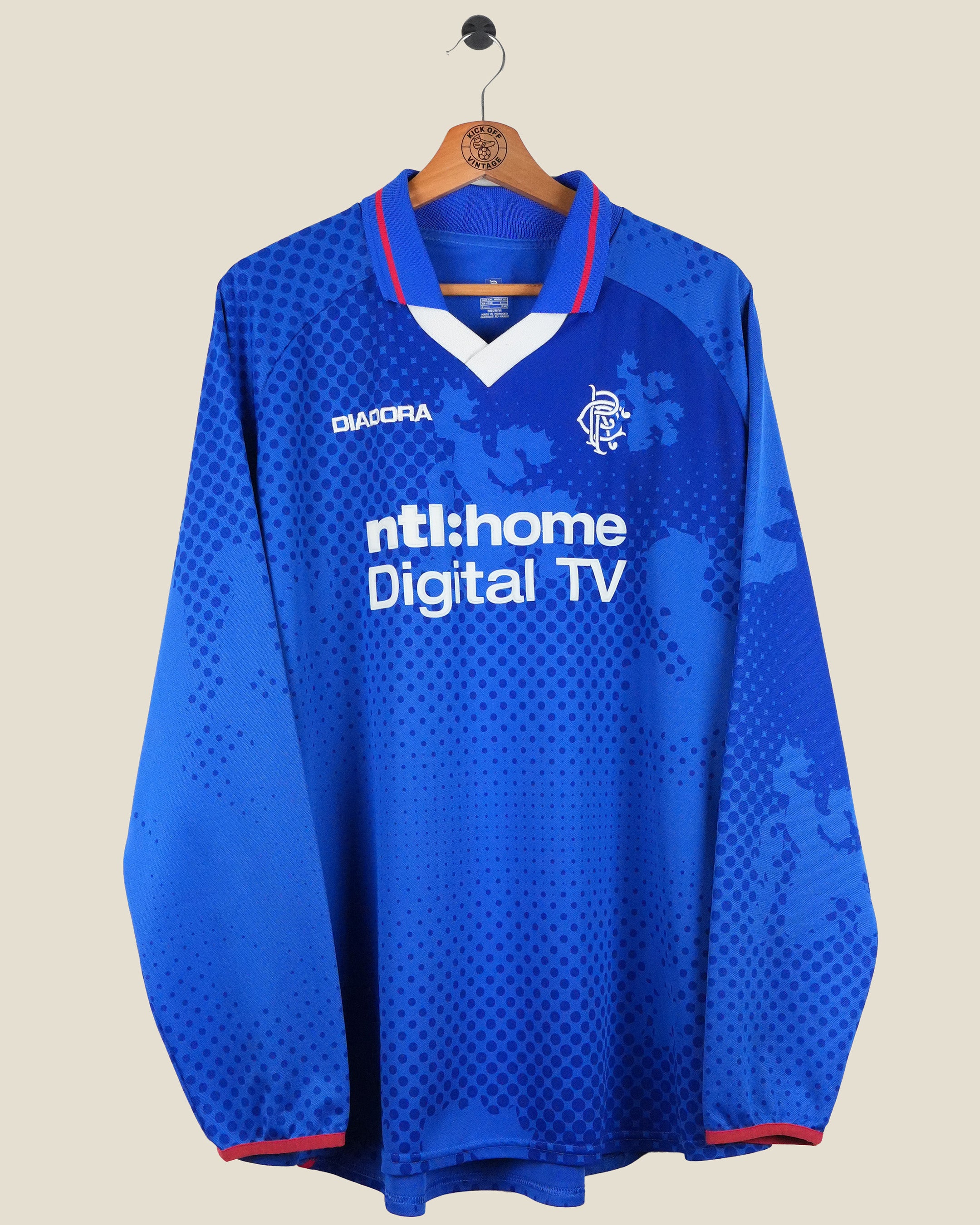 RANGERS 2002/03 HOME SHIRT L/S (XXL) DIADORA