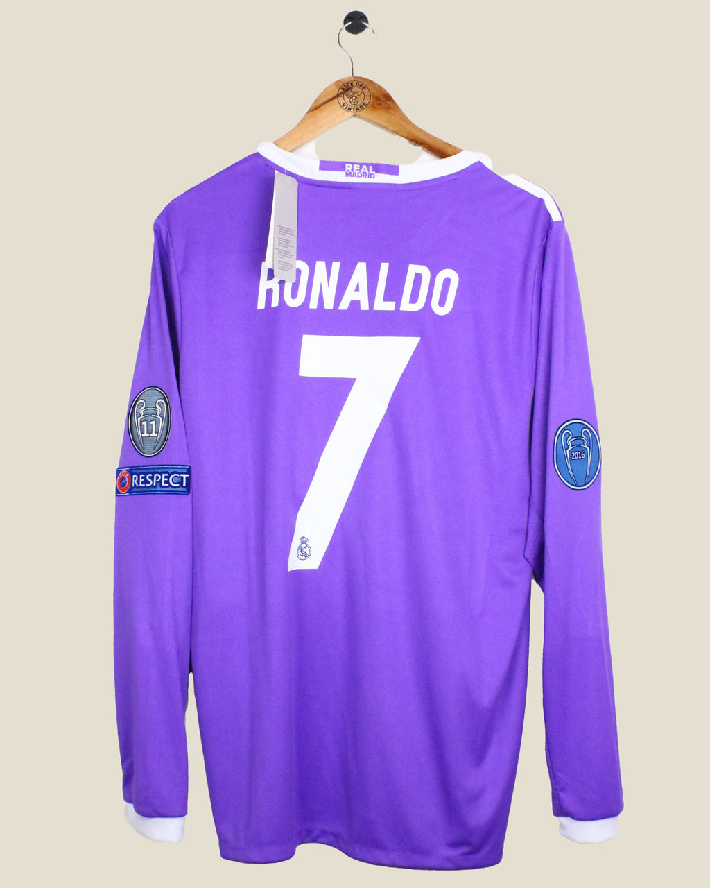 REAL MADRID 2016/17 RONALDO AWAY L/S (L) ADIDAS