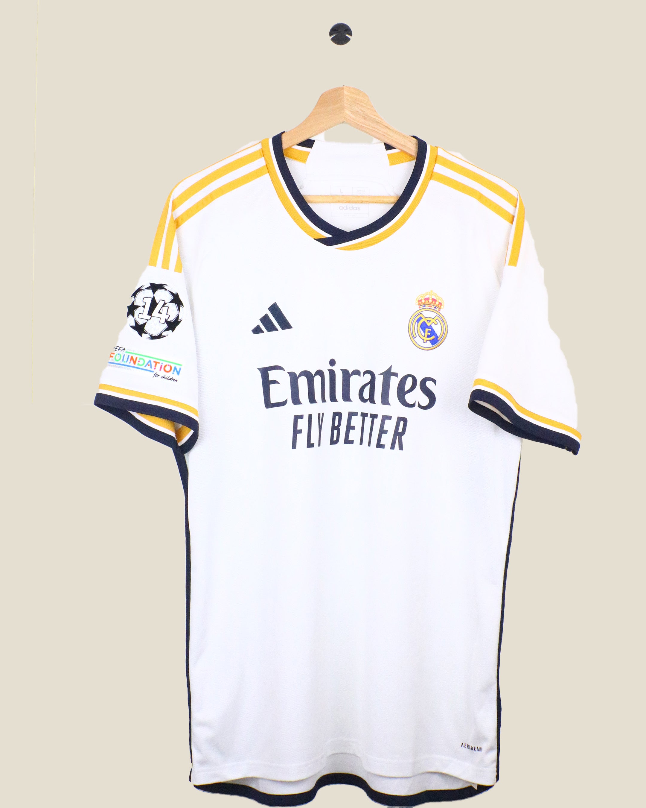 REAL MADRID 2022/23 BELLINGHAM #5 HOME UCL (L) ADIDAS