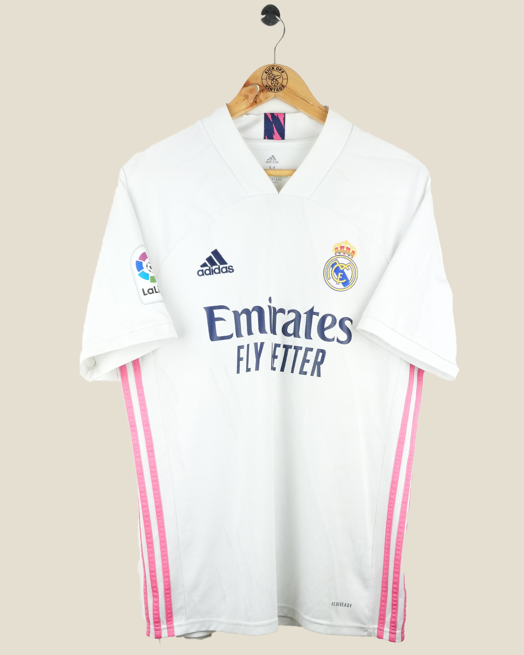 REAL MADRID 2020/21 BENZEMA HOME SHIRT (M) ADIDAS