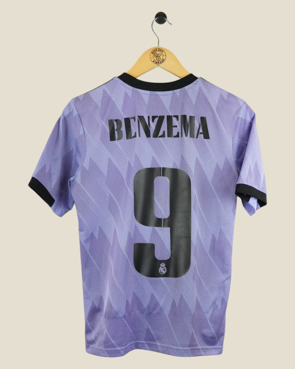 REAL MADRID 2022/23 BENZEMA AWAY SHIRT (164) ADIDAS