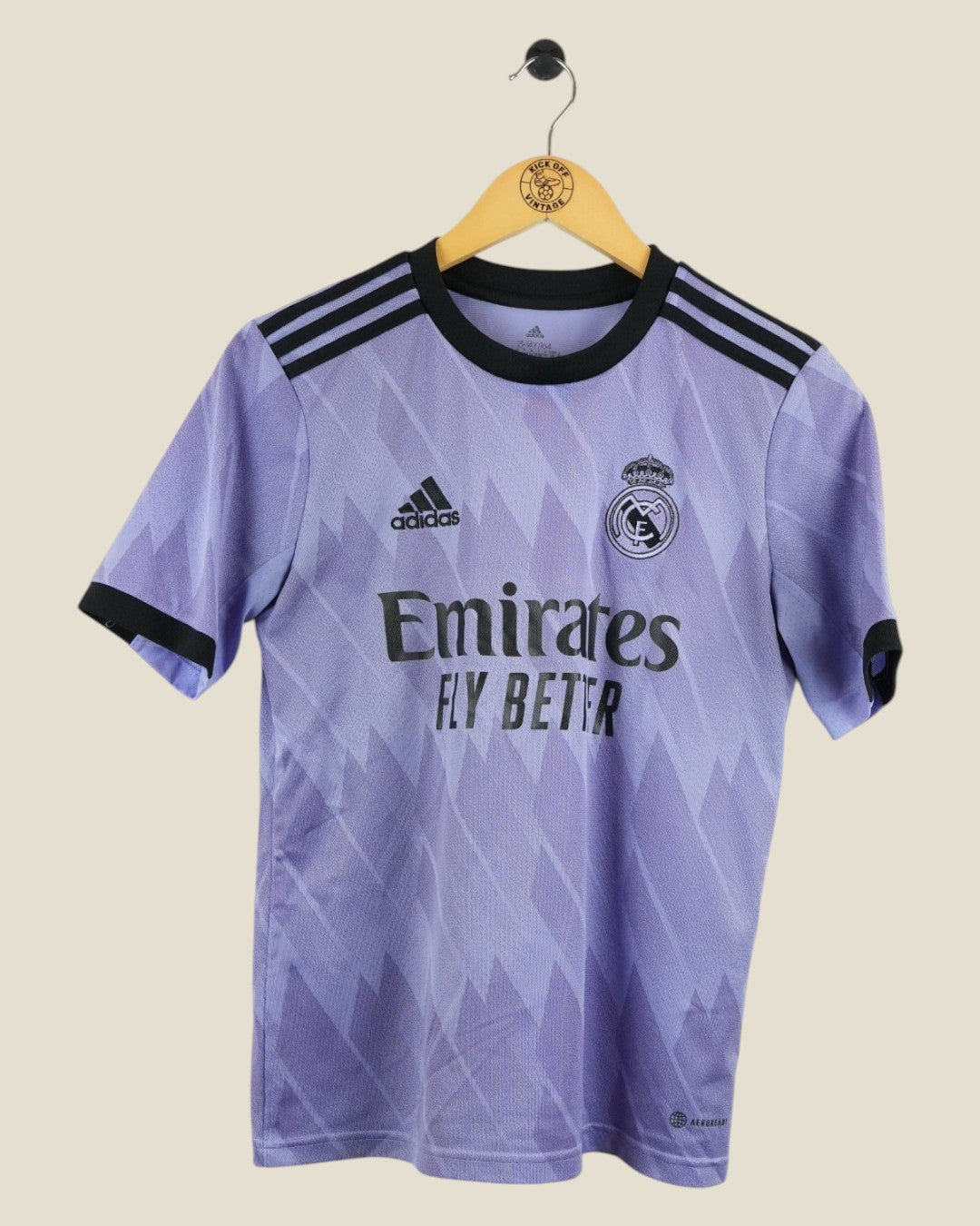 REAL MADRID 2022/23 BENZEMA AWAY SHIRT (164) ADIDAS