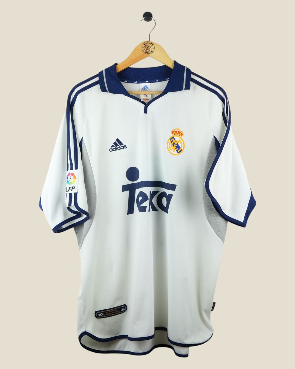 REAL MADRID 2000/01 FIGO HOME SHIRT (XL) ADIDAS