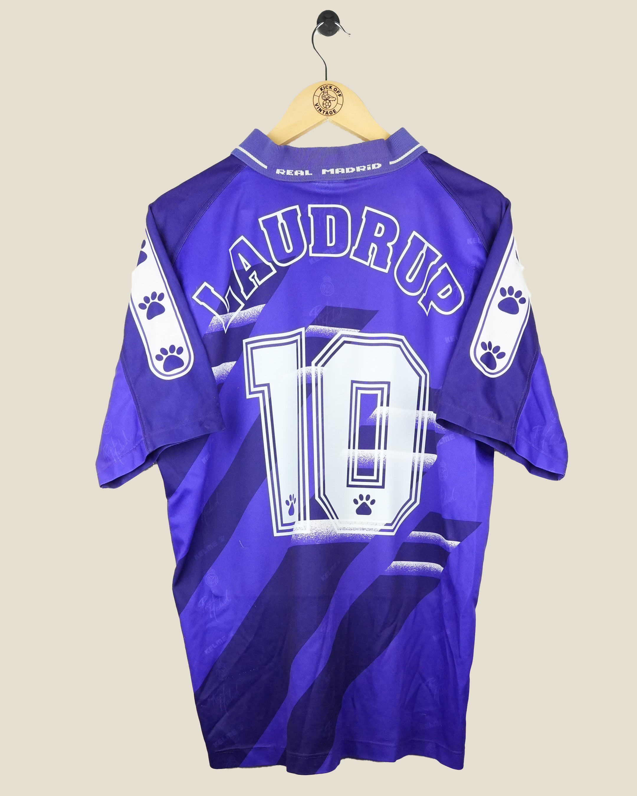 REAL MADRID 1994/96 LAUDRUP AWAY SHIRT (L) KELME