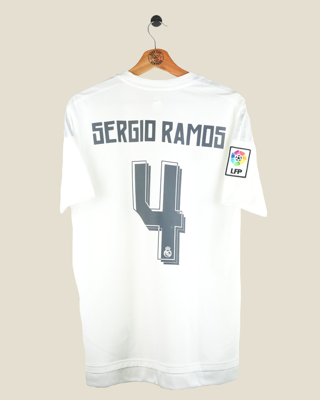 REAL MADRID 2015/16 RAMOS HOME SHIRT (M) ADIDAS