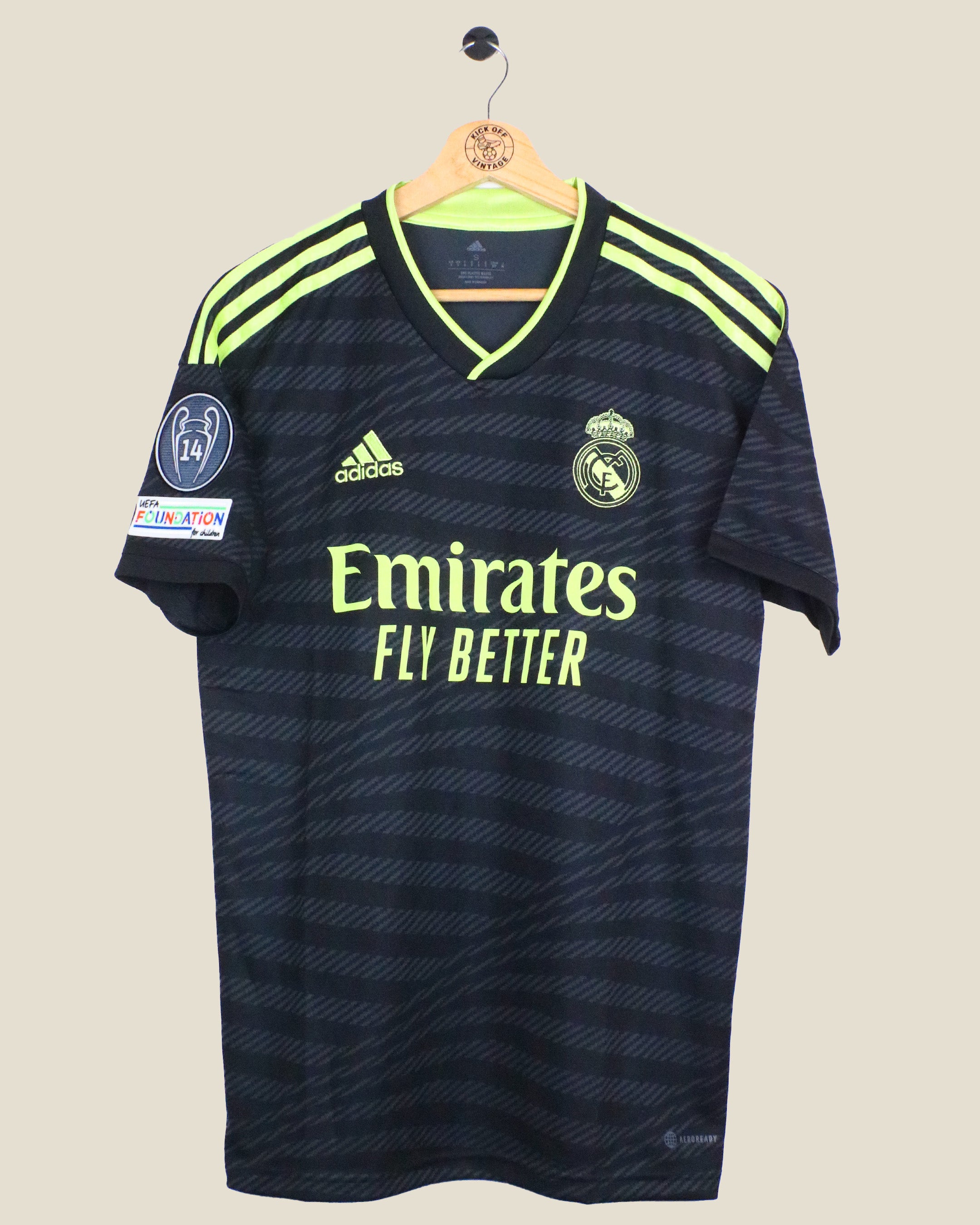 REAL MADRID 2022/23 VINICIUS JR UCL THIRD BNWT (S) ADIDAS