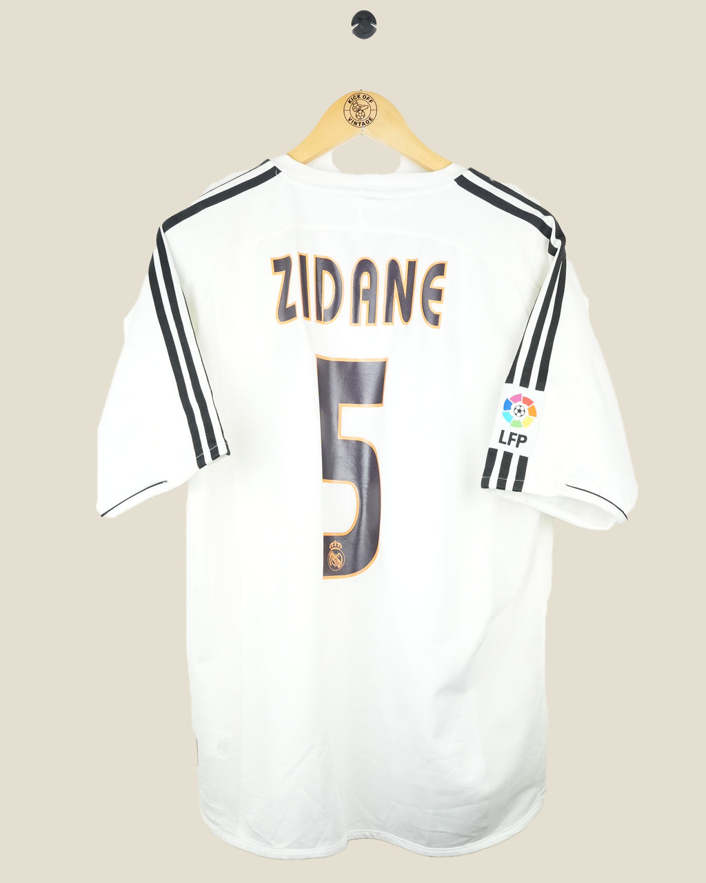 REAL MADRID 2003/04 ZIDANE HOME SHIRT (L) ADIDAS