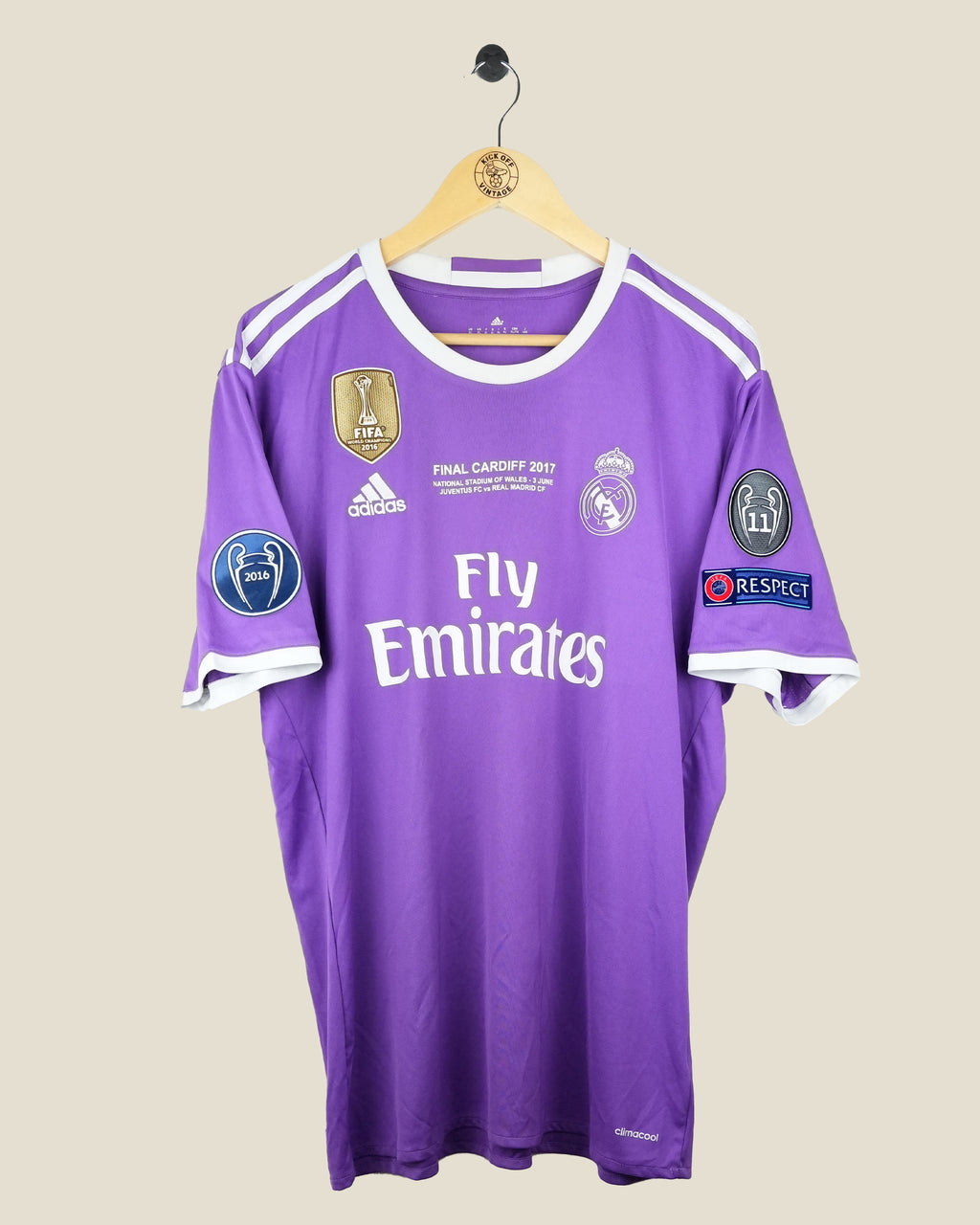 REAL MADRID 2016/17 RONALDO UCL FINAL AWAY SHIRT (XL) ADIDAS