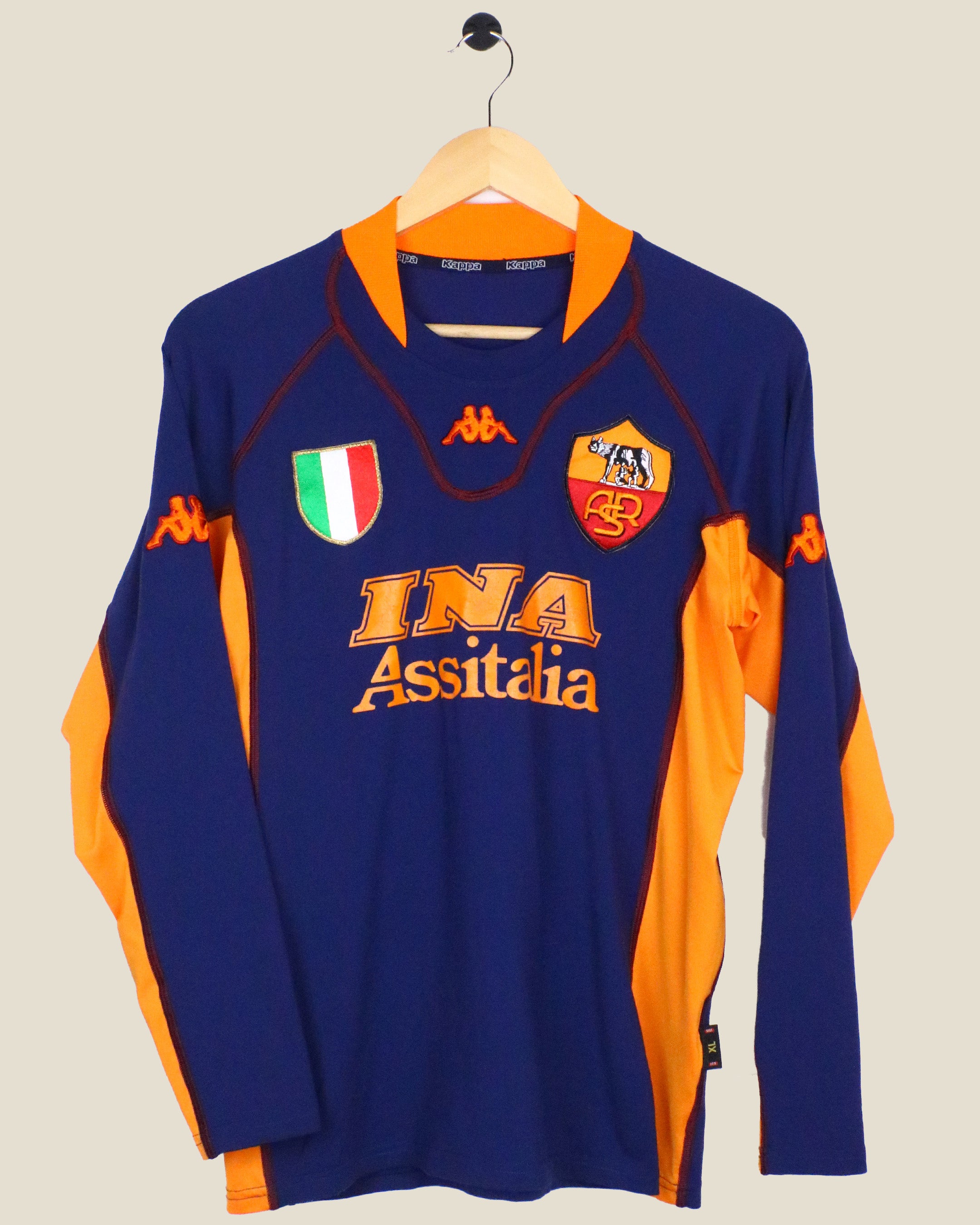 maglia calcio vintage AS Roma Training allenamento Kappa scudetto 2000-01 Totti maglia calcio vintage AS Roma Training allenamento Kappa scudetto 2000-01 Totti