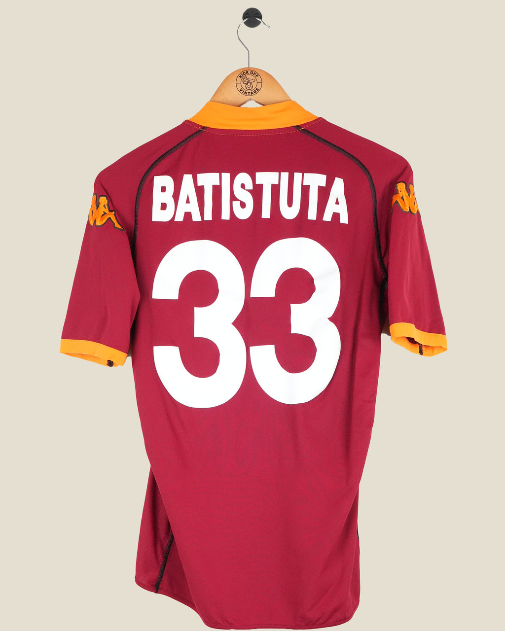 ROMA 2002/03 BATISTUTA HOME SHIRT (M) KAPPA