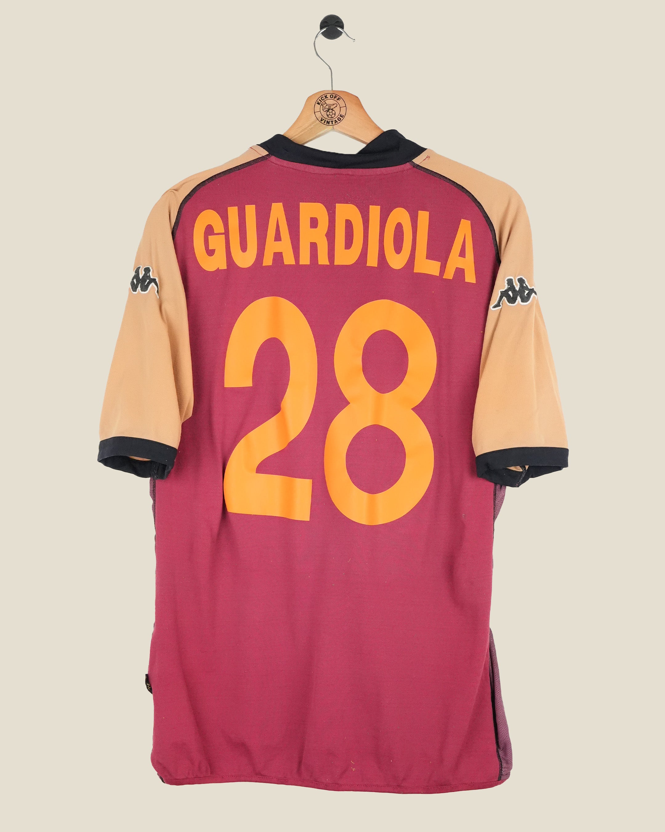 ROMA 2002/03 GUARDIOLA UCL HOME SHIRT (XL) KAPPA – Kick Off Vintage