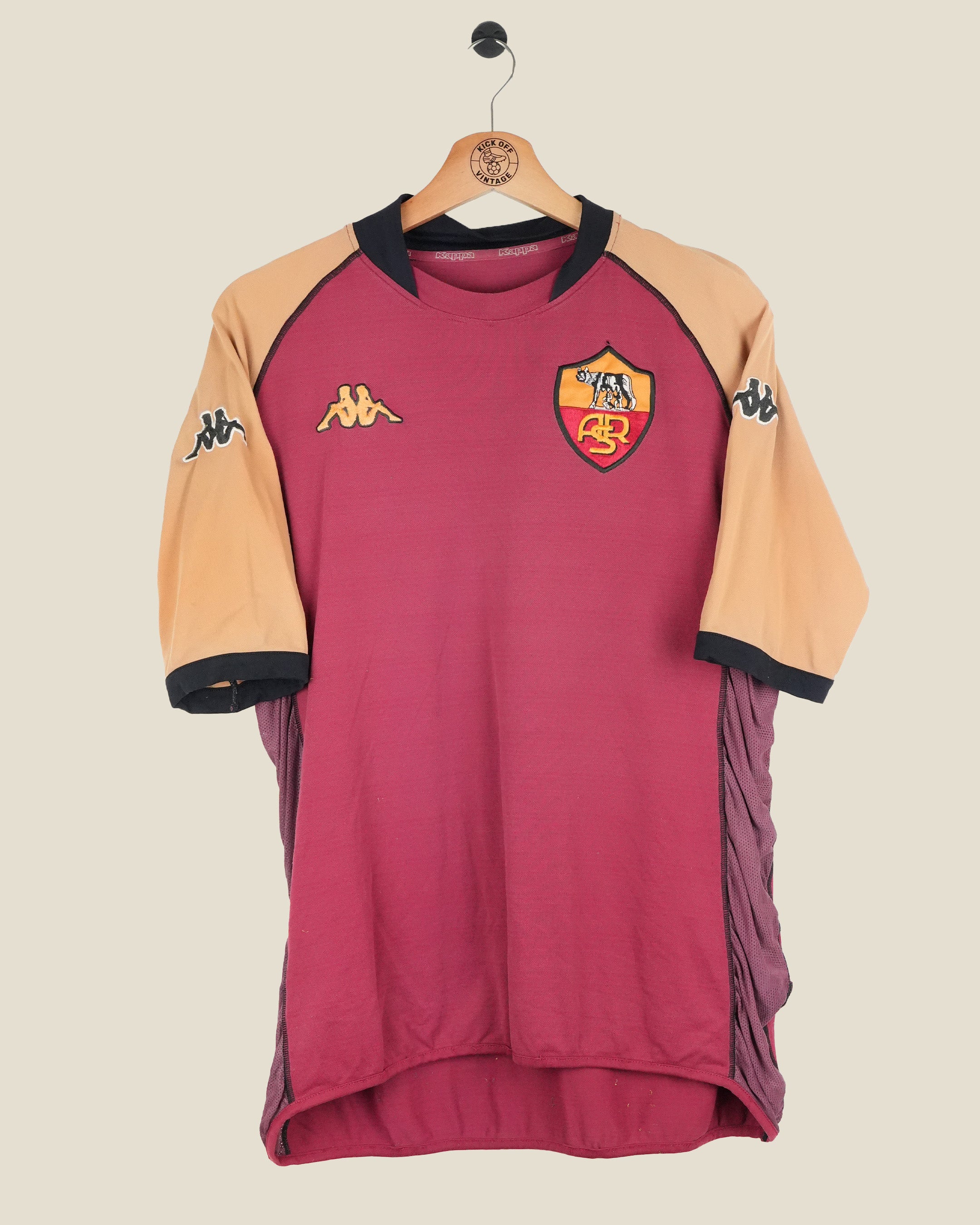 ROMA 2002/03 GUARDIOLA UCL HOME SHIRT (XL) KAPPA – Kick Off Vintage
