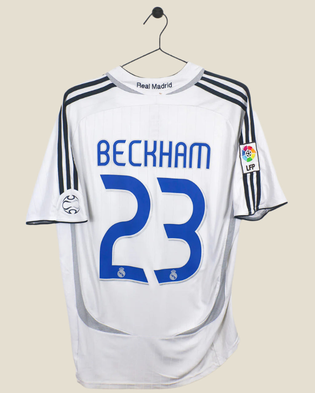 REAL MADRID 2006/07 BECKHAM #23 HOME SHIRT (M) ADIDAS
