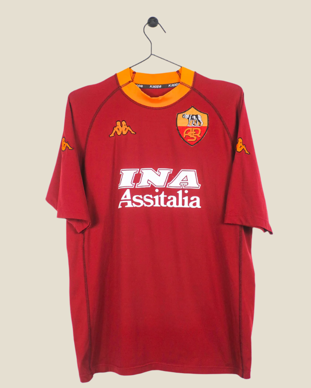 ROMA 2000/01 TOTTI #10 HOME SHIRT (XL) KAPPA